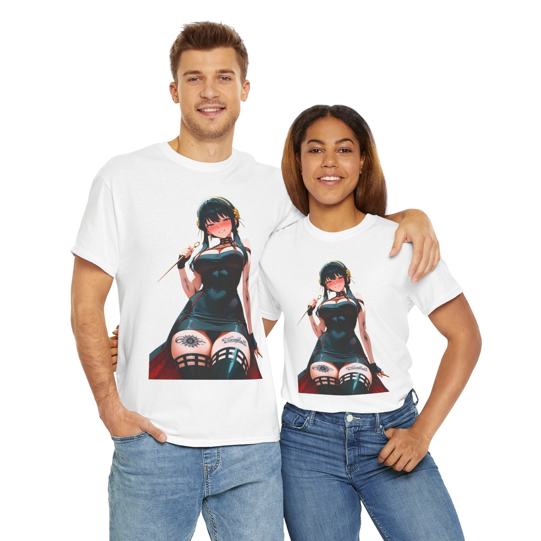 Yor Forger Assassin Gothic Tattooed Unisex Heavy Cotton Tee