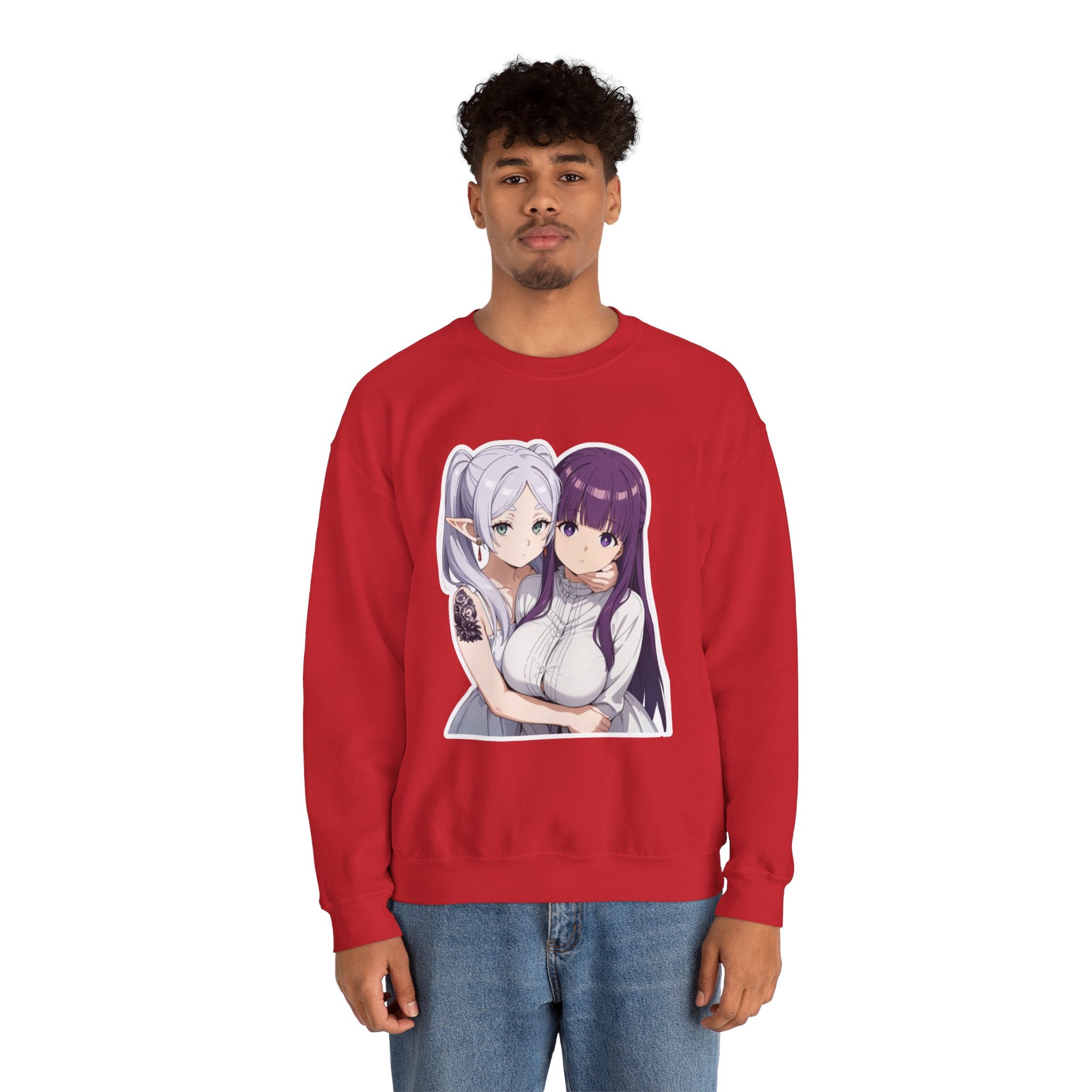 Fern x Frieren Waifu Unisex Heavy Blend™ Crewneck Sweatshirt