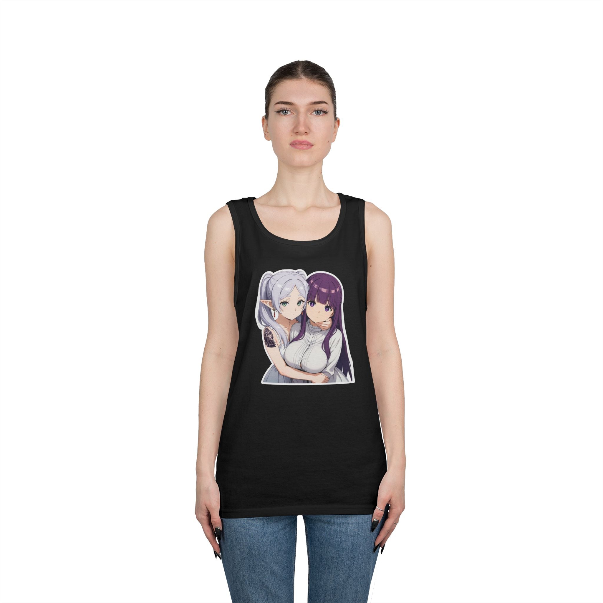Fern x Frieren Waifu Heavy Cotton Tank Top