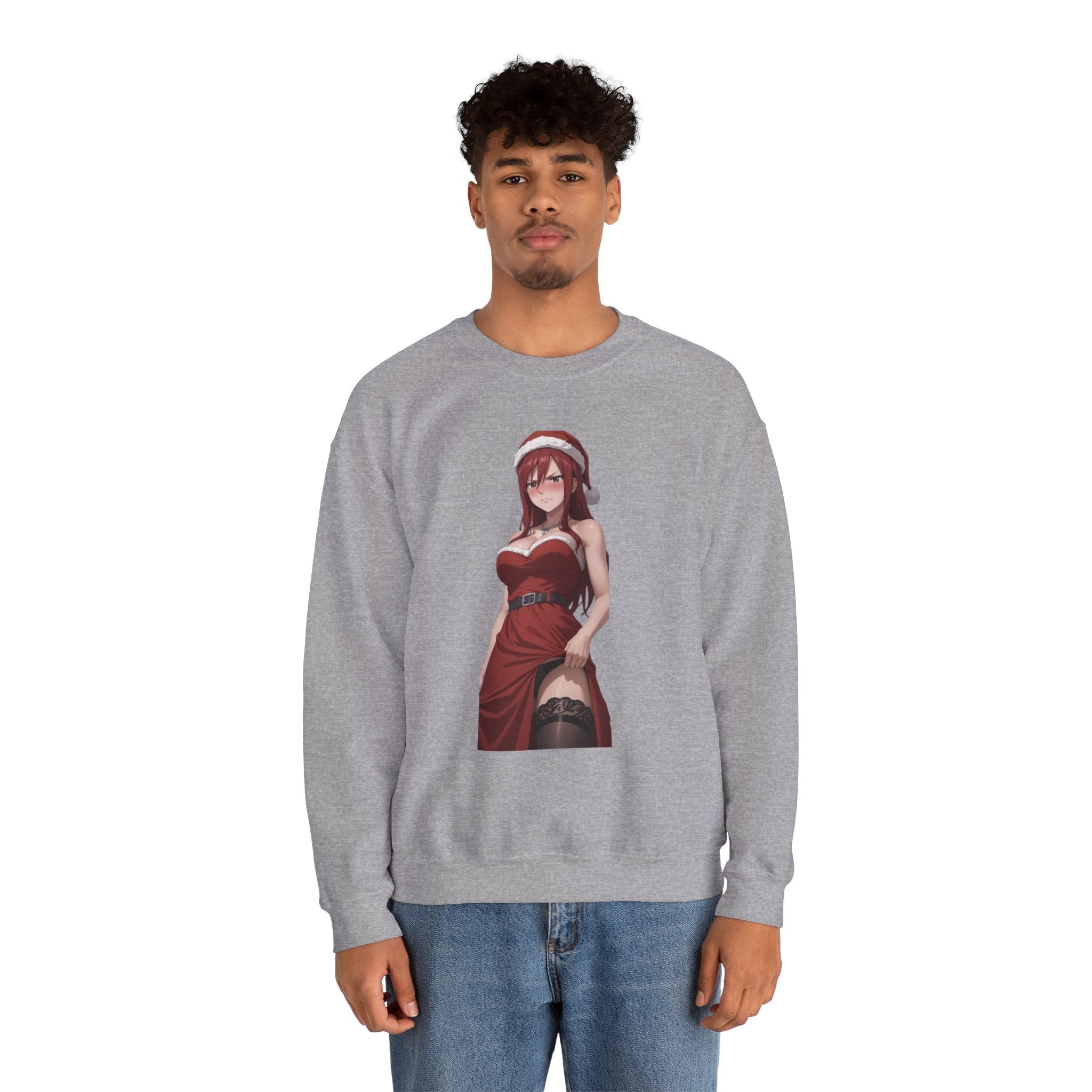Ezra Scarlet Christmas Themed Angry Unisex Heavy Blend™ Crewneck Sweatshirt