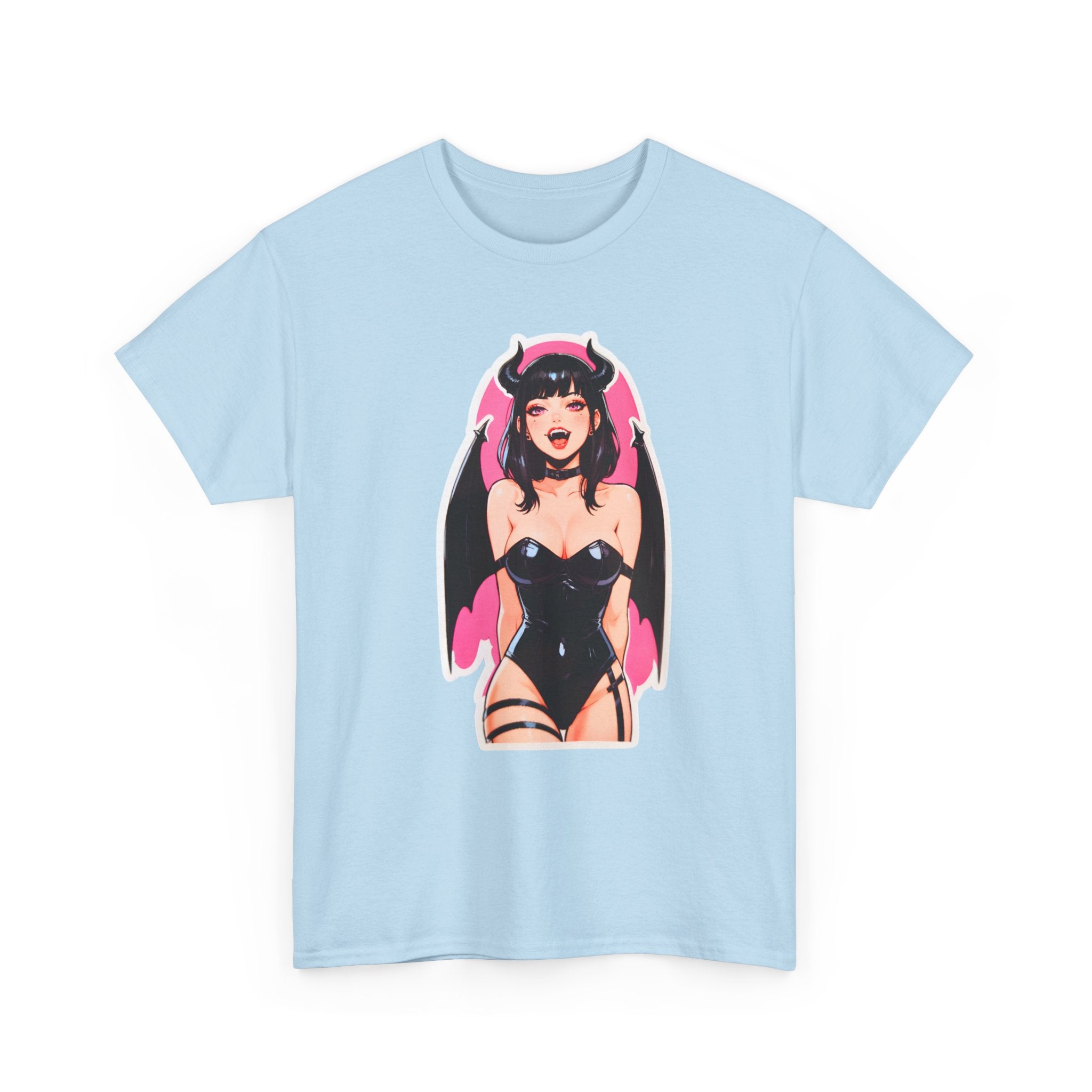 Succubus Ahegao Dark Gothic Unisex Heavy Cotton Tee