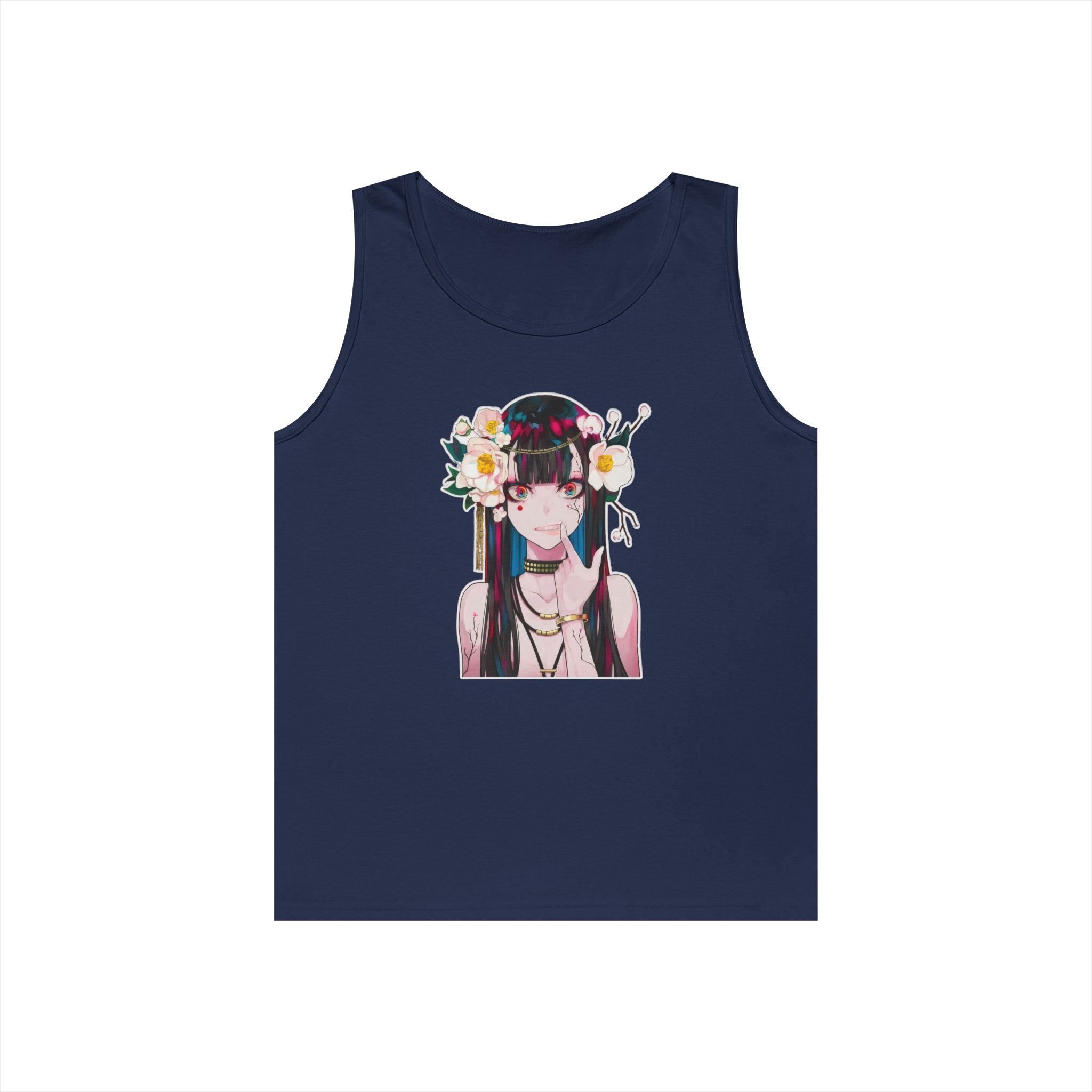 Vampire Girl Dark Fantasy Heavy Cotton Tank Top