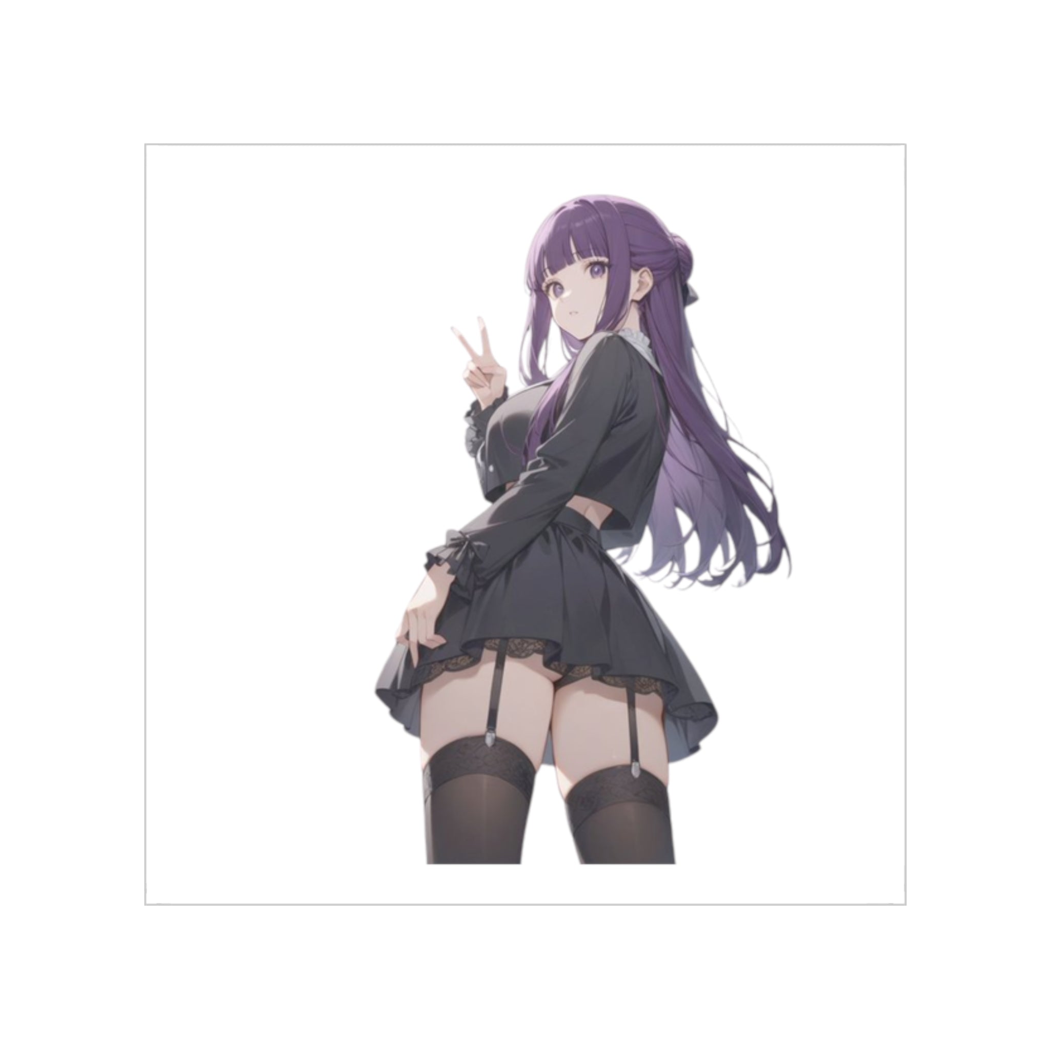 Short Skirt Fern Sticker
