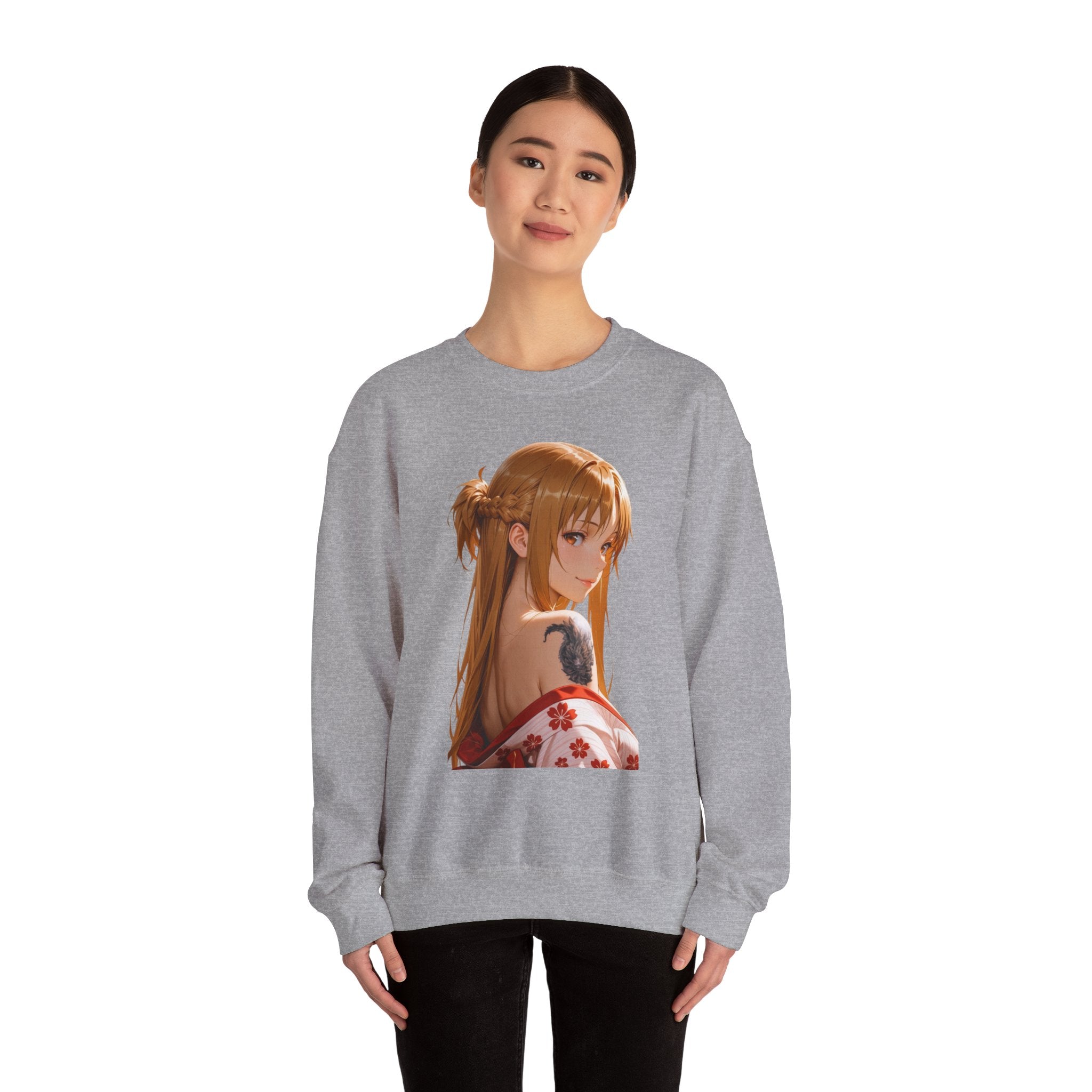 Asuna Kimono Tattoo Unisex Heavy Blend™ Crewneck Sweatshirt