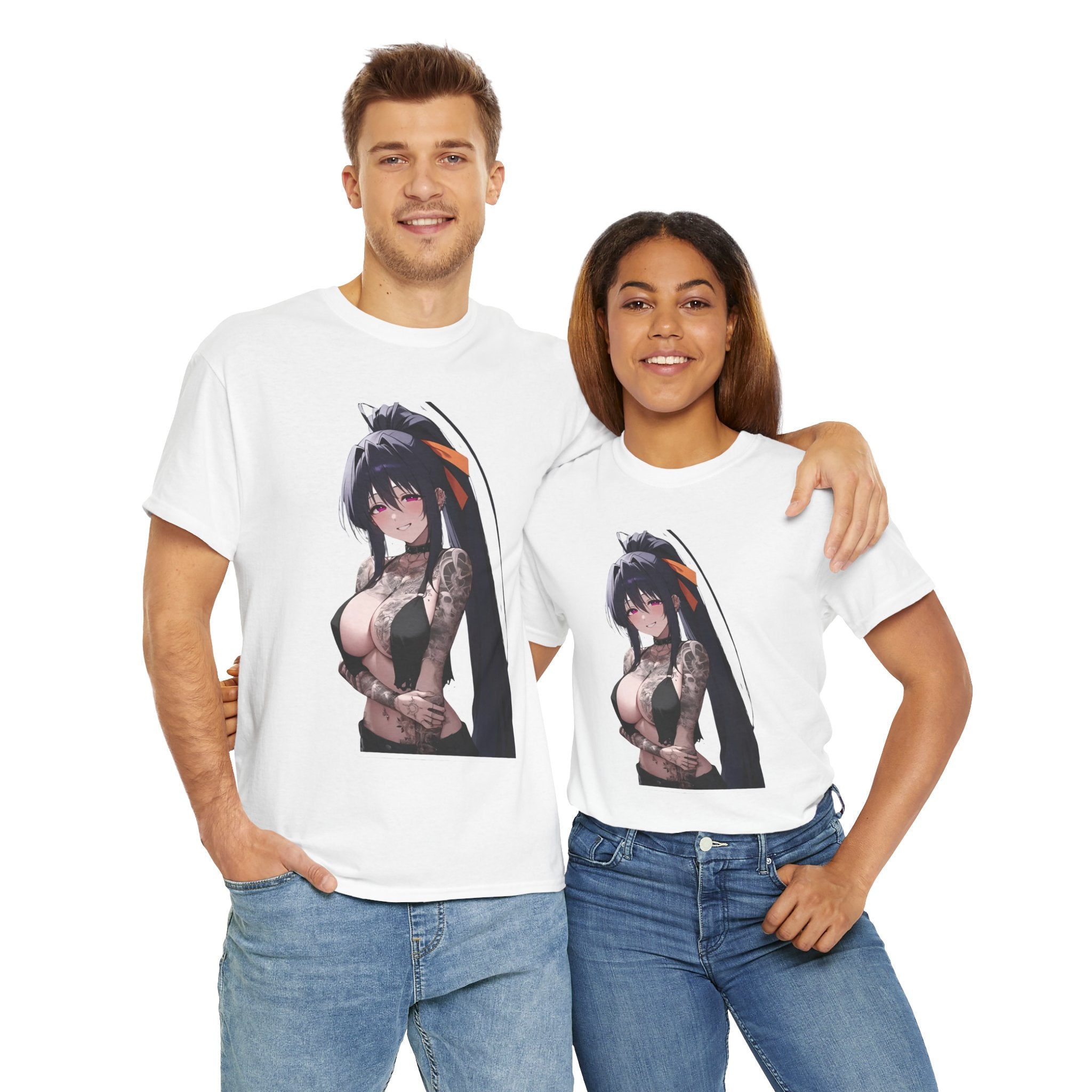 Akeno Himejima Gothic Tattooed Unisex Heavy Cotton Tee