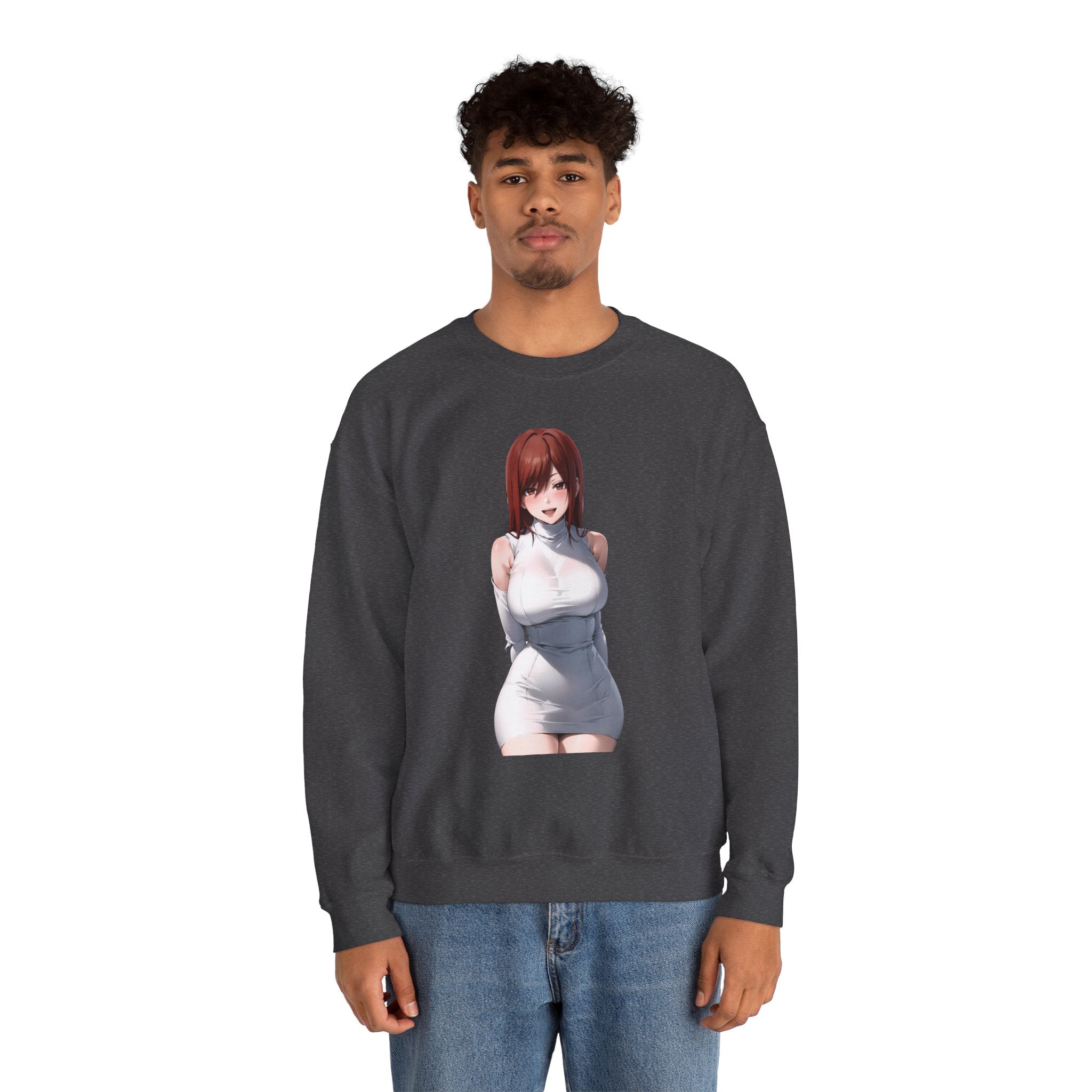 Ezra Scarlet Charming White Dress Anime Unisex Heavy Blend™ Crewneck Sweatshirt