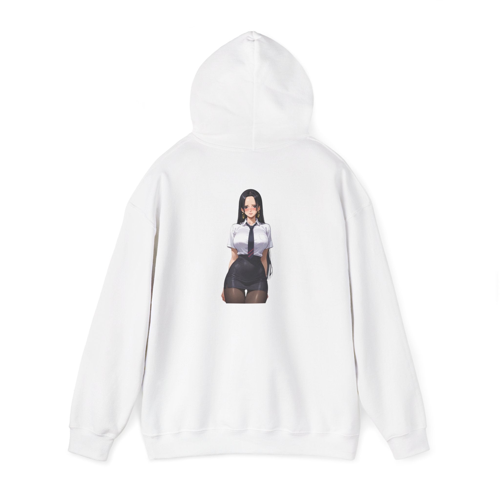 Nico Robin Office Lady Blushing Anime Unisex Heavy Blend™ Hooded Sweatshirt