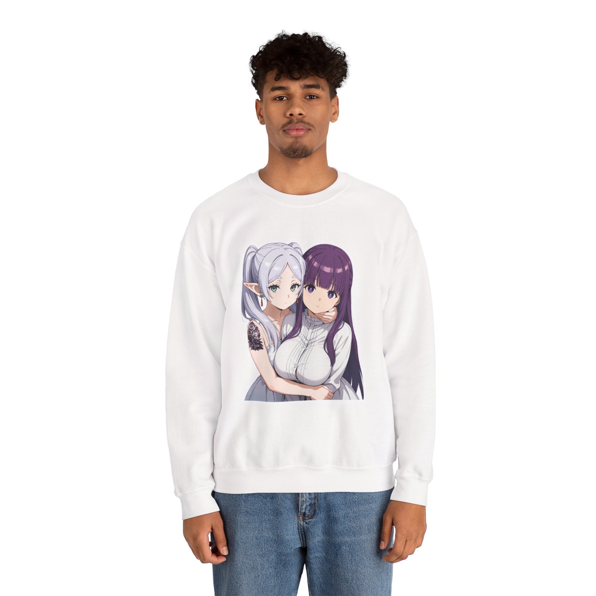 Fern x Frieren Waifu Unisex Heavy Blend™ Crewneck Sweatshirt