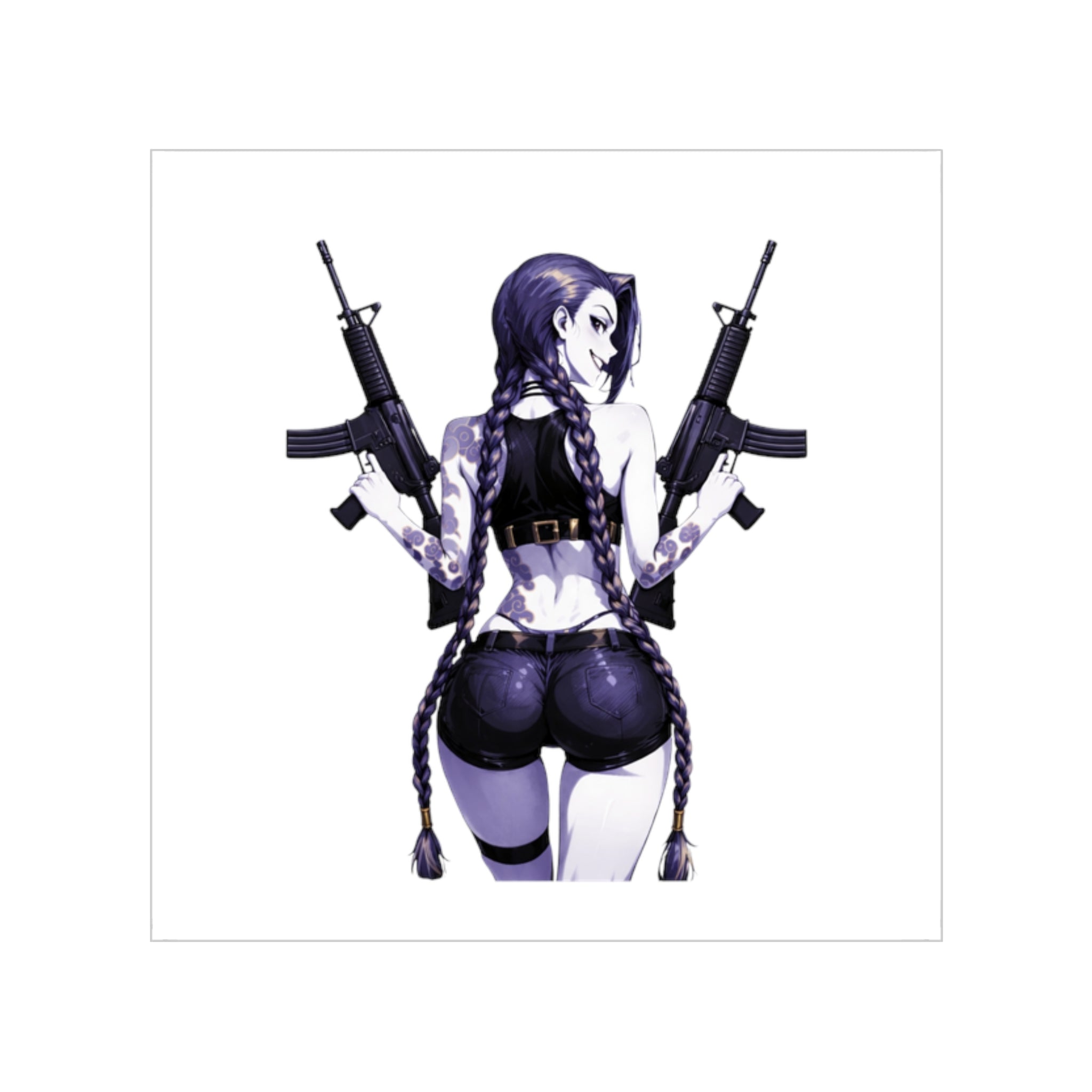 Jinx Two Gun Tactical Waifu Sticker