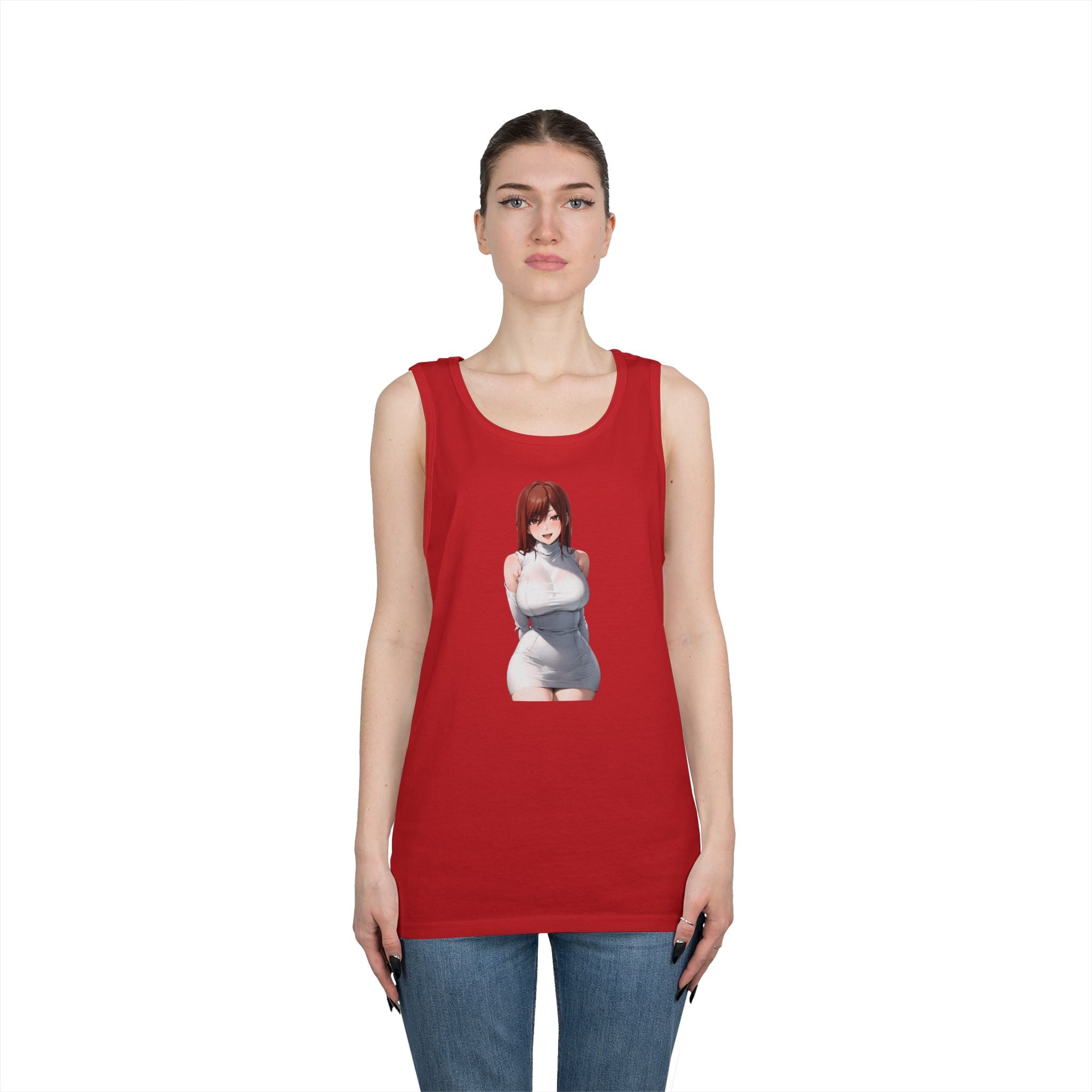 Ezra Scarlet Charming White Dress Anime Heavy Cotton Tank Top