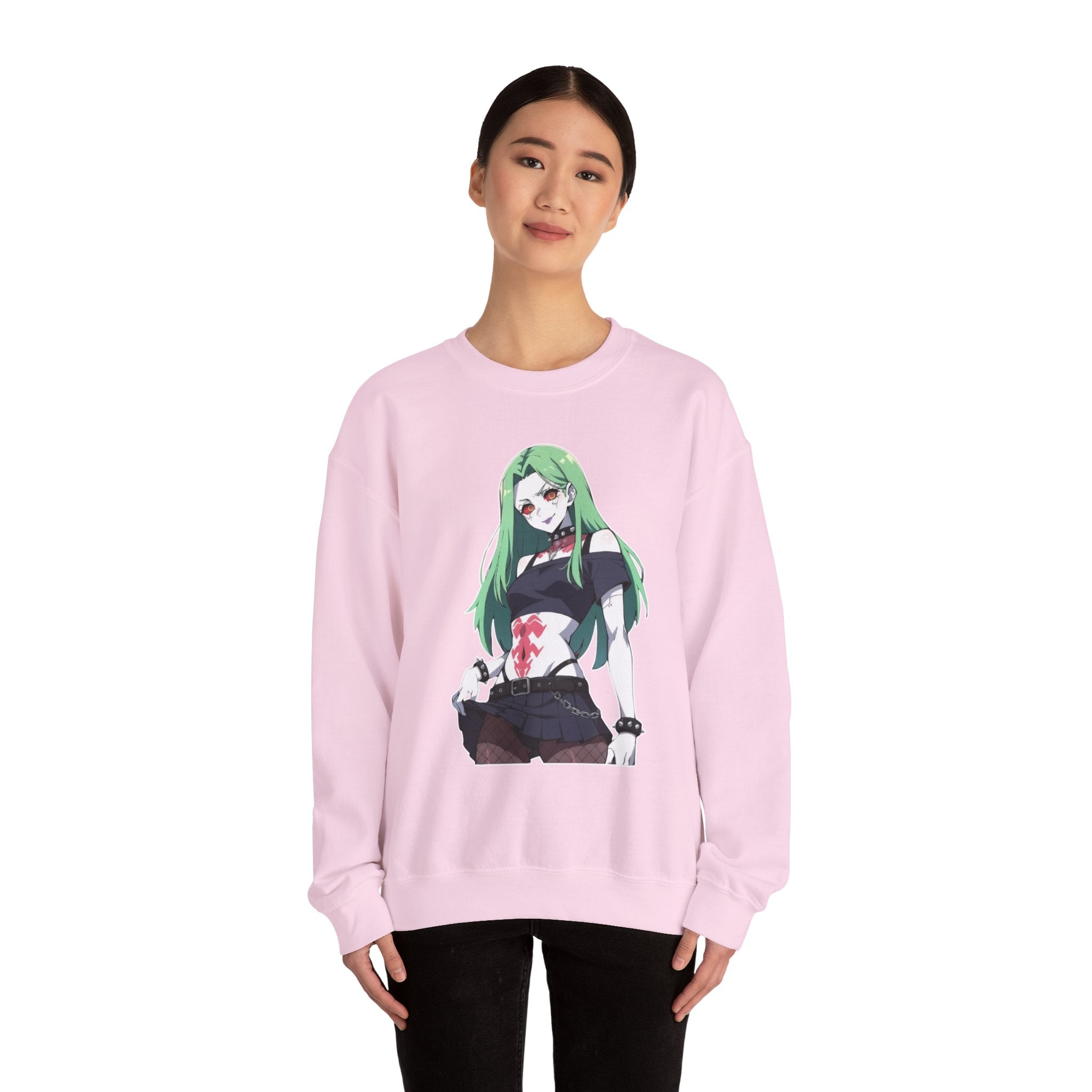 Rebecca Cyberpunk Futuristic Unisex Heavy Blend™ Crewneck Sweatshirt