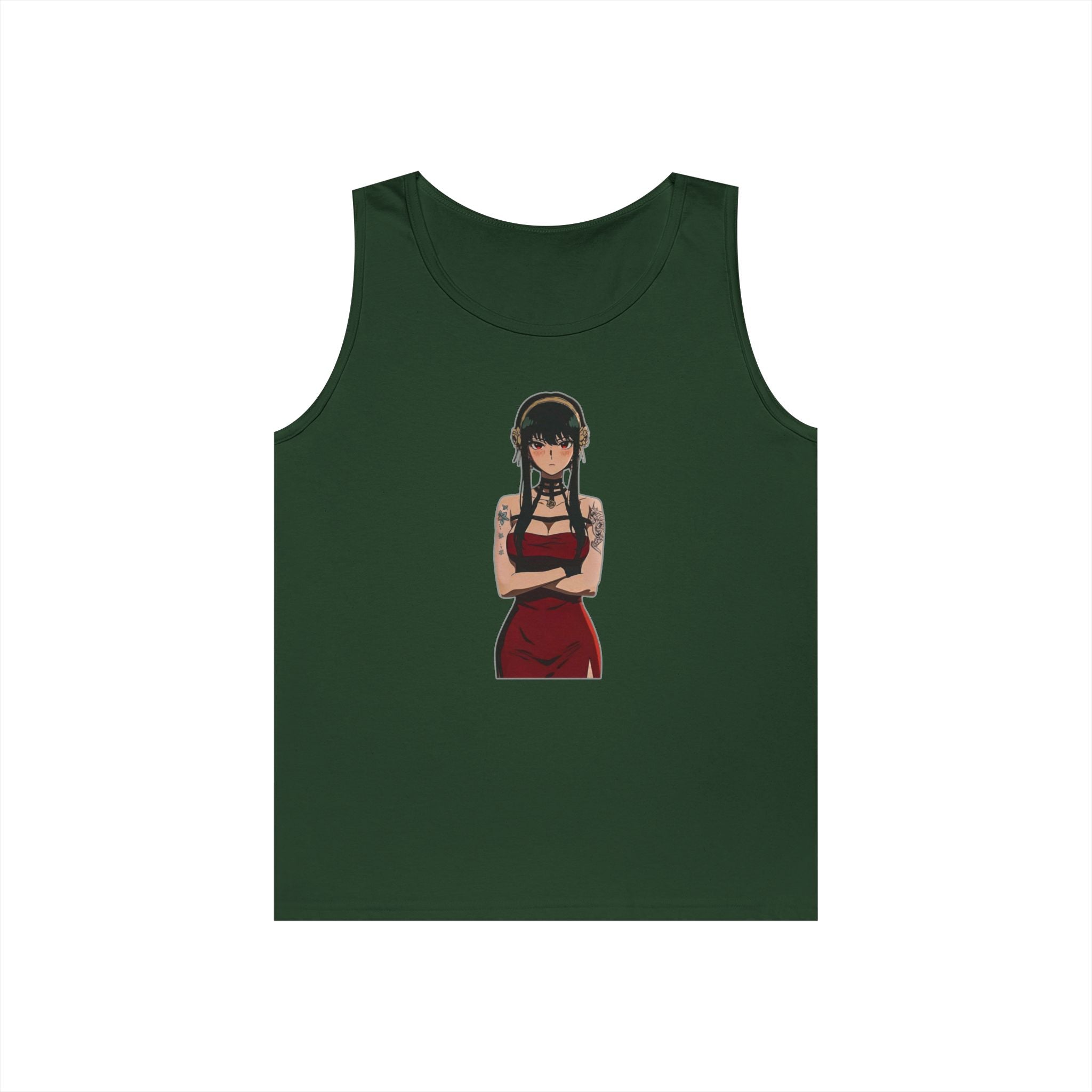 Yor Forger Elegant Tattooed Anime Heavy Cotton Tank Top