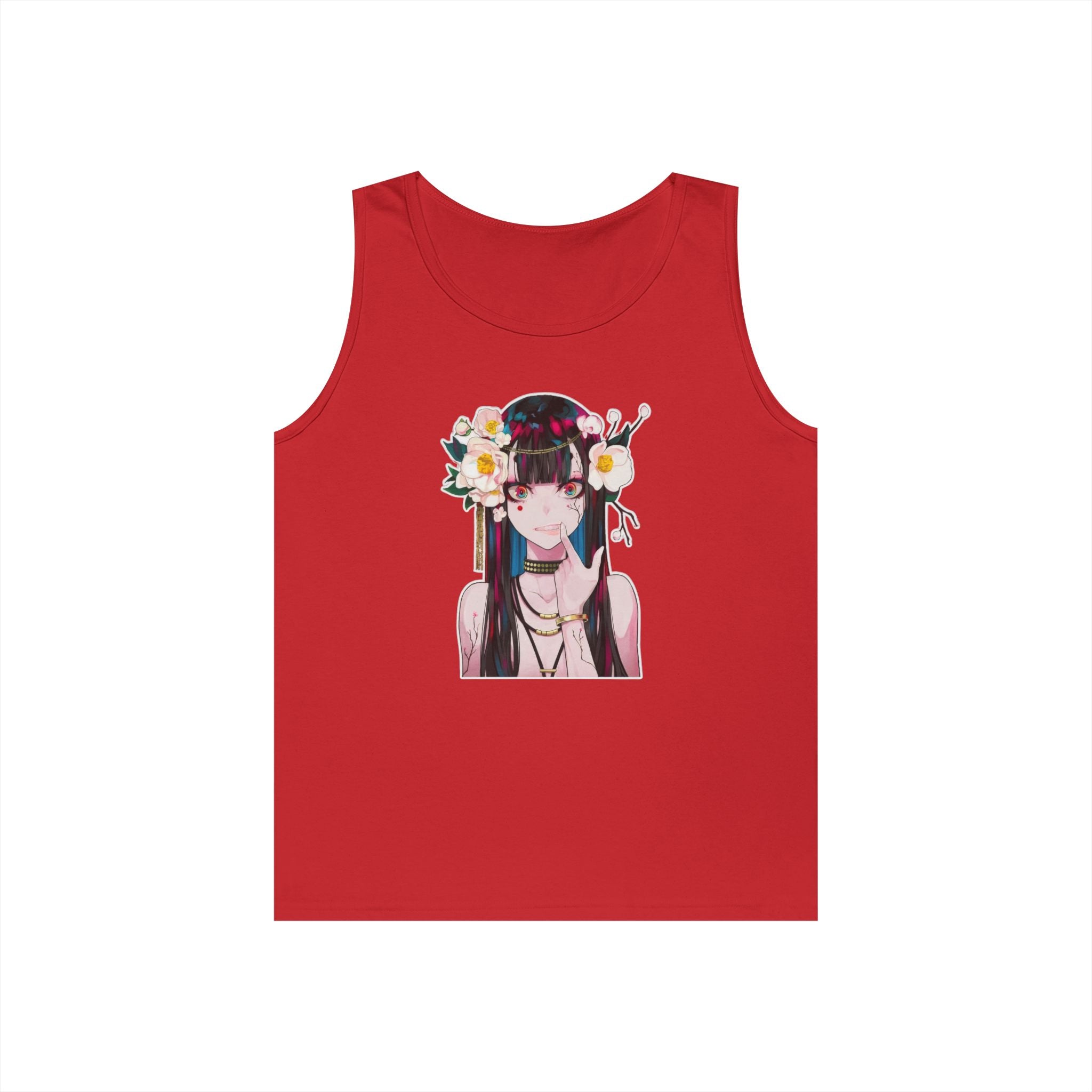 Vampire Girl Dark Fantasy Heavy Cotton Tank Top