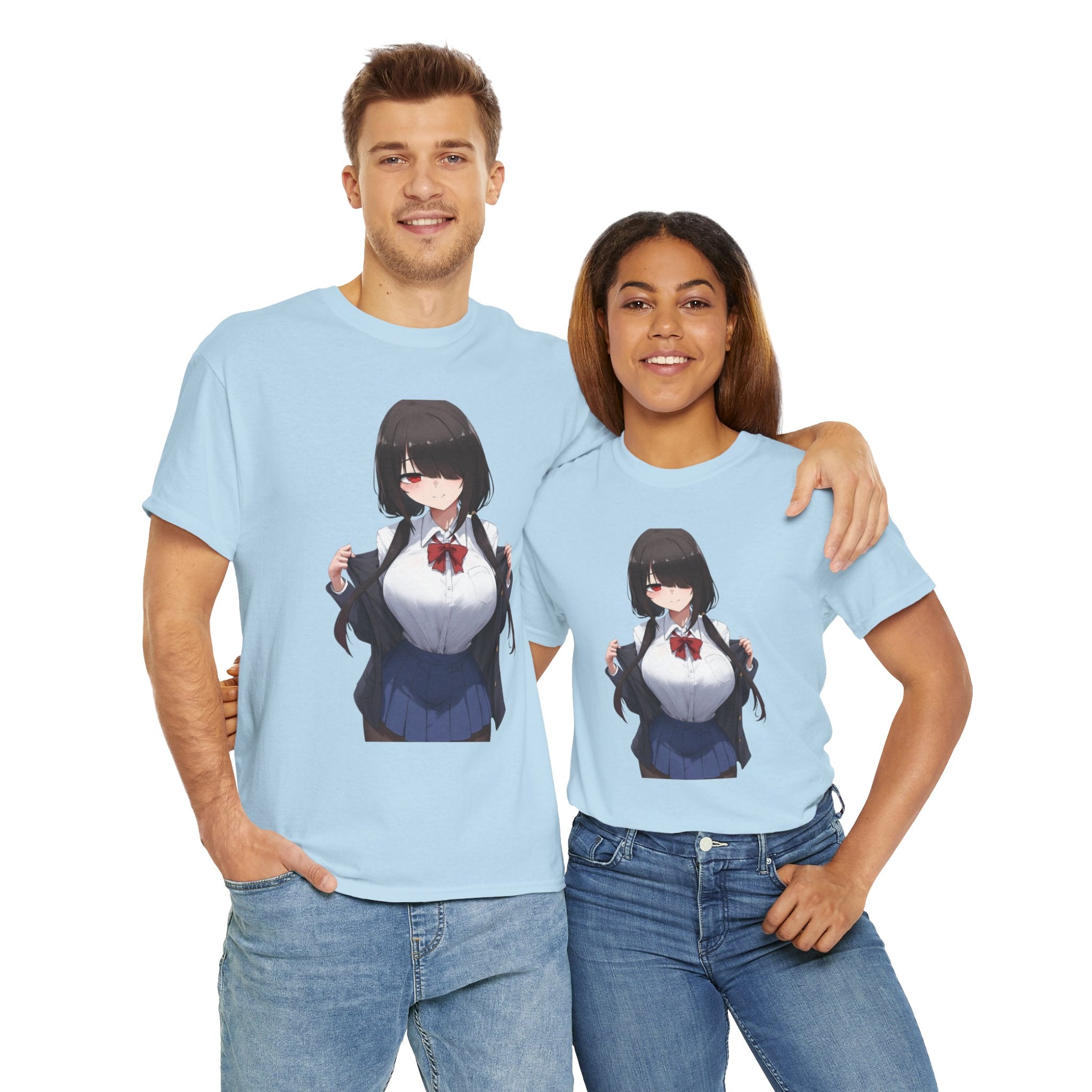 Tokisaki Kurum Schoolgirl Gothic Seductive Unisex Heavy Cotton Tee