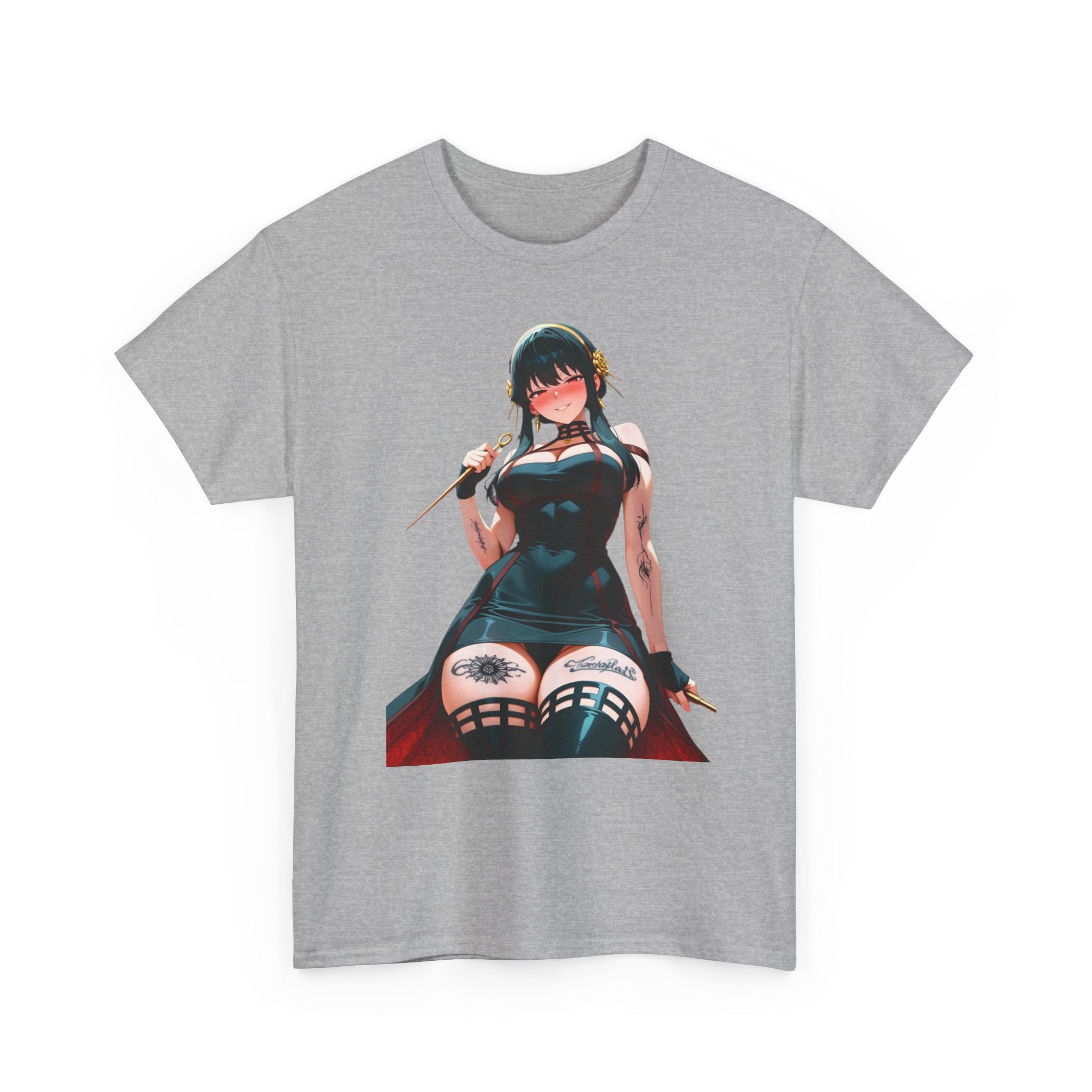 Yor Forger Assassin Gothic Tattooed Unisex Heavy Cotton Tee