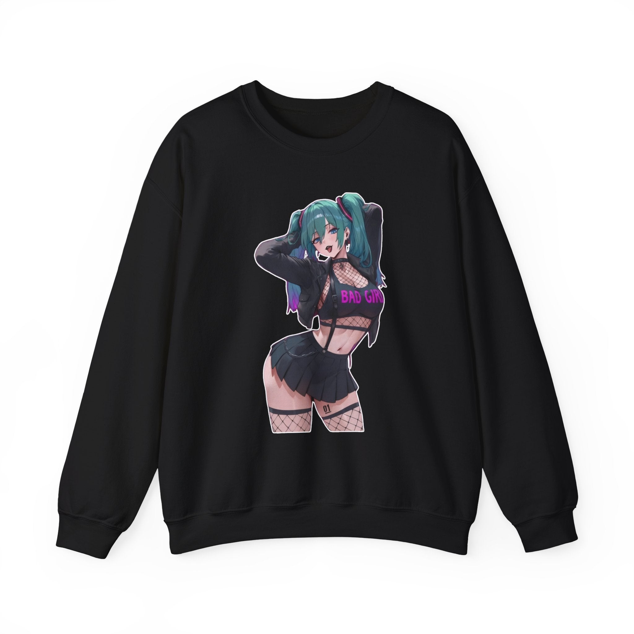 Hatsune Miku Baddie Unisex Heavy Blend™ Crewneck Sweatshirt