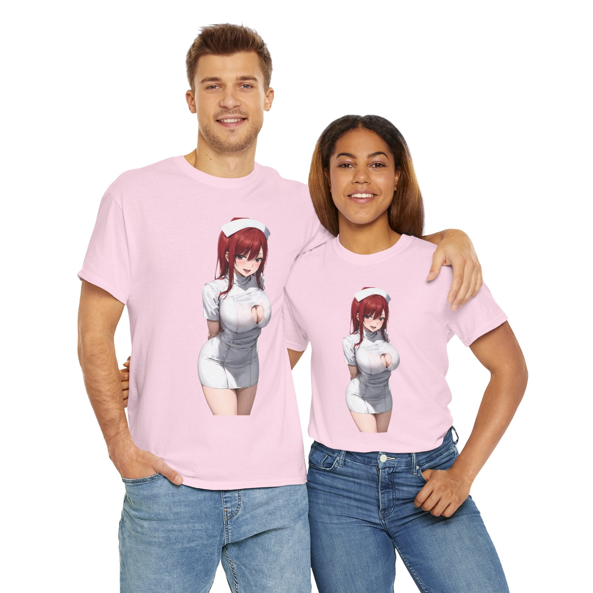 Ezra Scarlet Nurse Uniform Anime Heavy Cotton Tee
