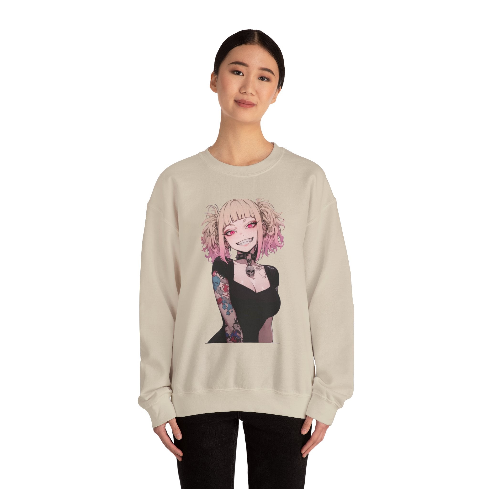 Gothic Himiko Toga Tattooed Crazy Unisex Heavy Blend™ Crewneck Sweatshirt