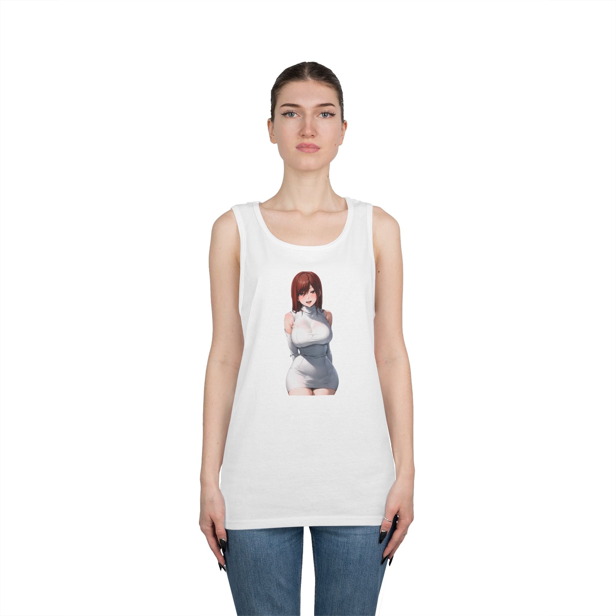 Ezra Scarlet Charming White Dress Anime Heavy Cotton Tank Top