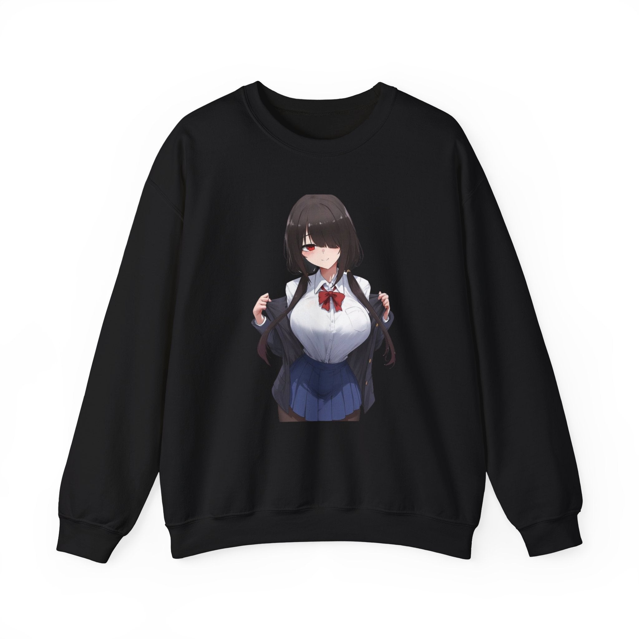 Tokisaki Kurum Schoolgirl Gothic Seductive Unisex Heavy Blend™ Crewneck Sweatshirt