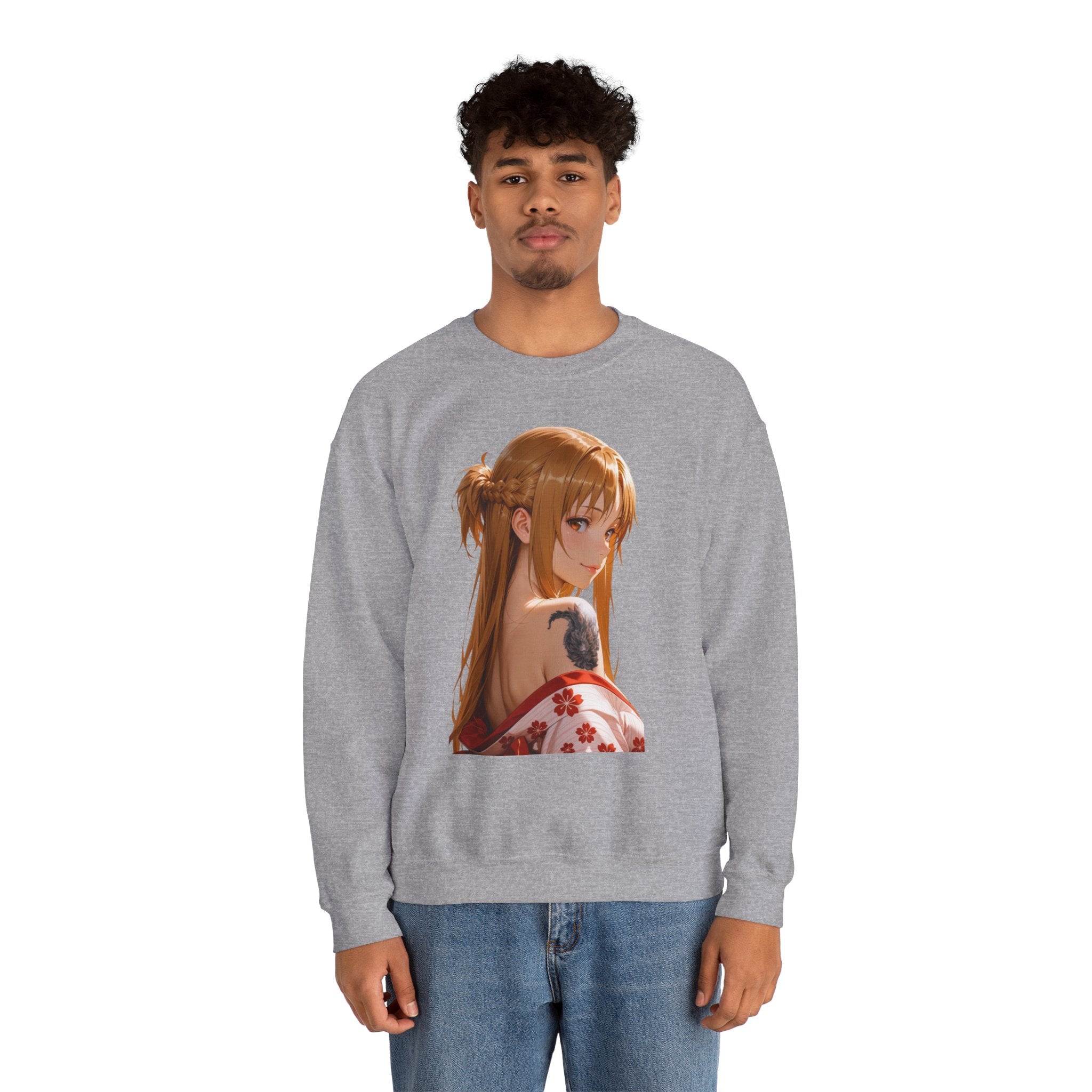 Asuna Kimono Tattoo Unisex Heavy Blend™ Crewneck Sweatshirt