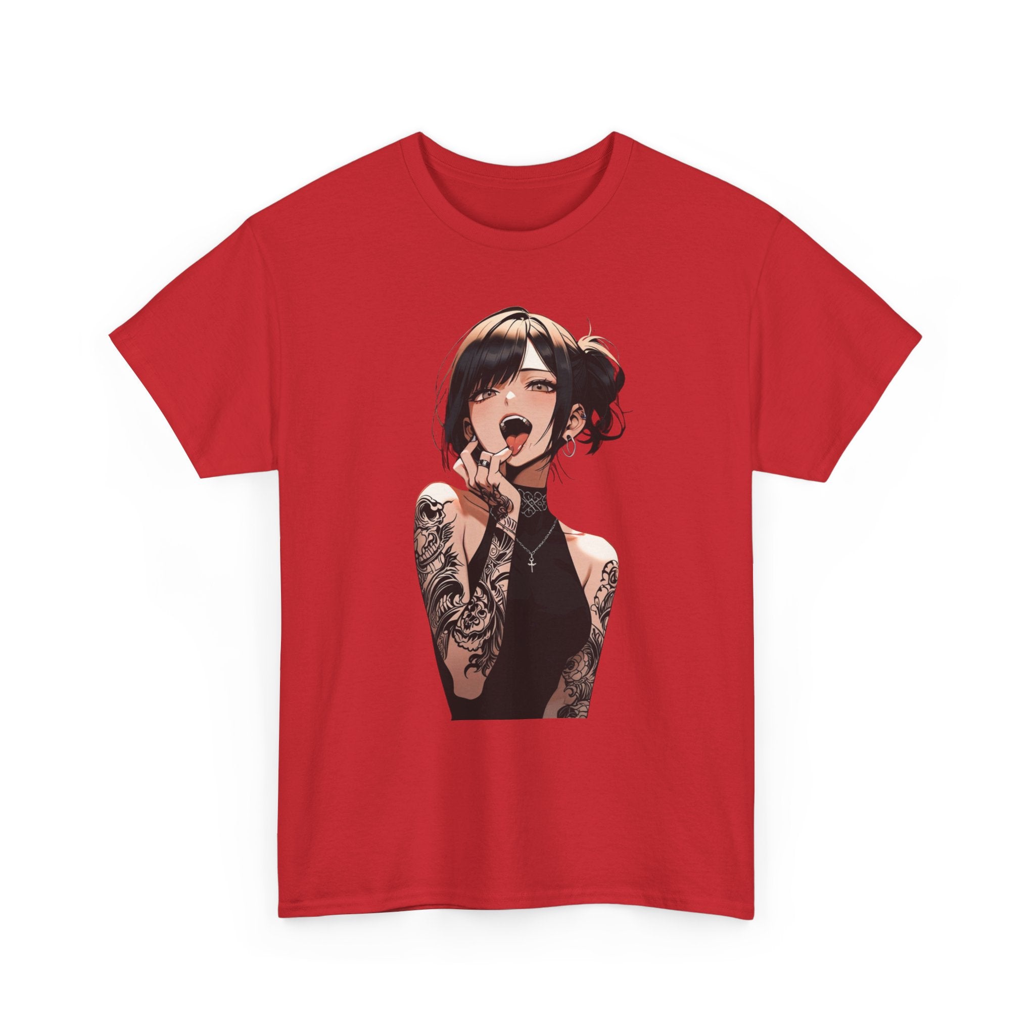 Gothic Himiko Toga Tattooed Ahegao Heavy Cotton Tee