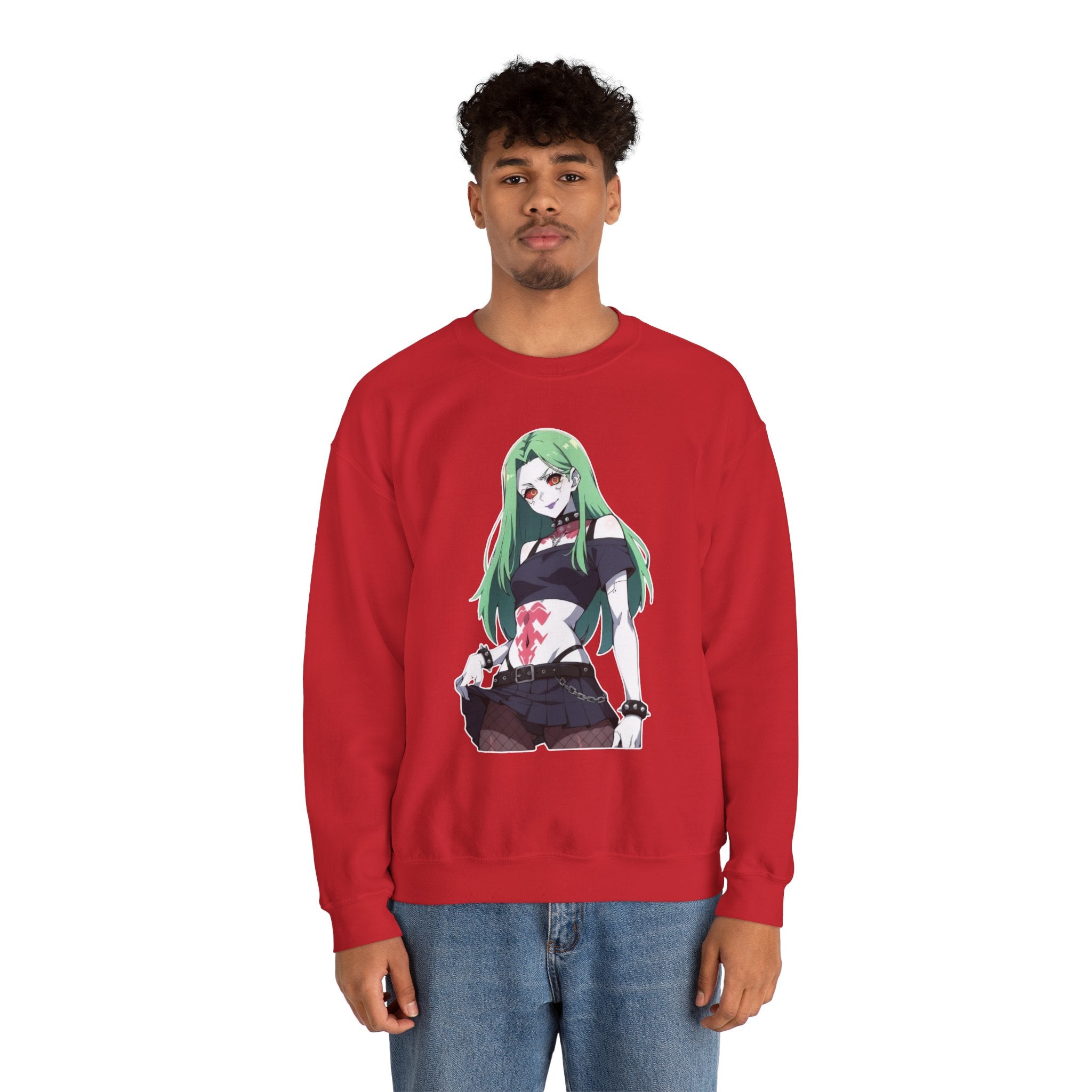 Rebecca Cyberpunk Futuristic Unisex Heavy Blend™ Crewneck Sweatshirt