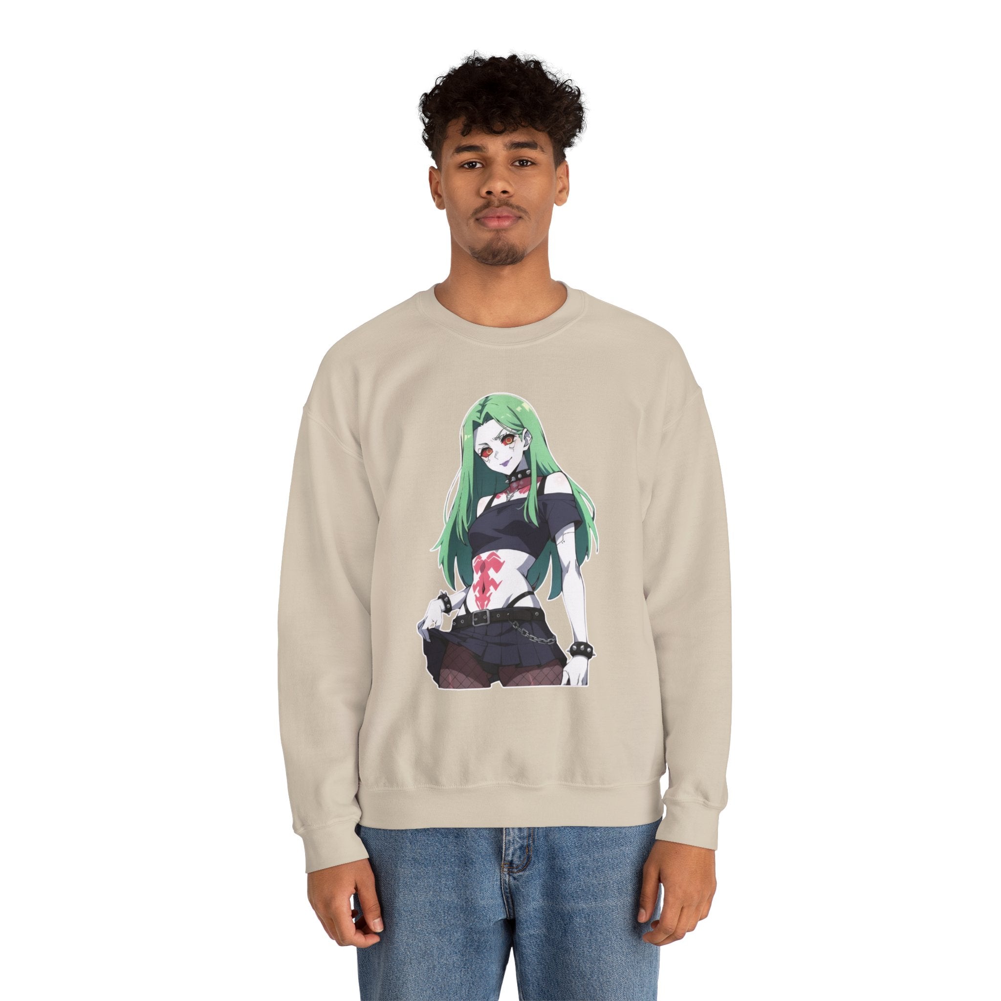 Rebecca Cyberpunk Futuristic Unisex Heavy Blend™ Crewneck Sweatshirt