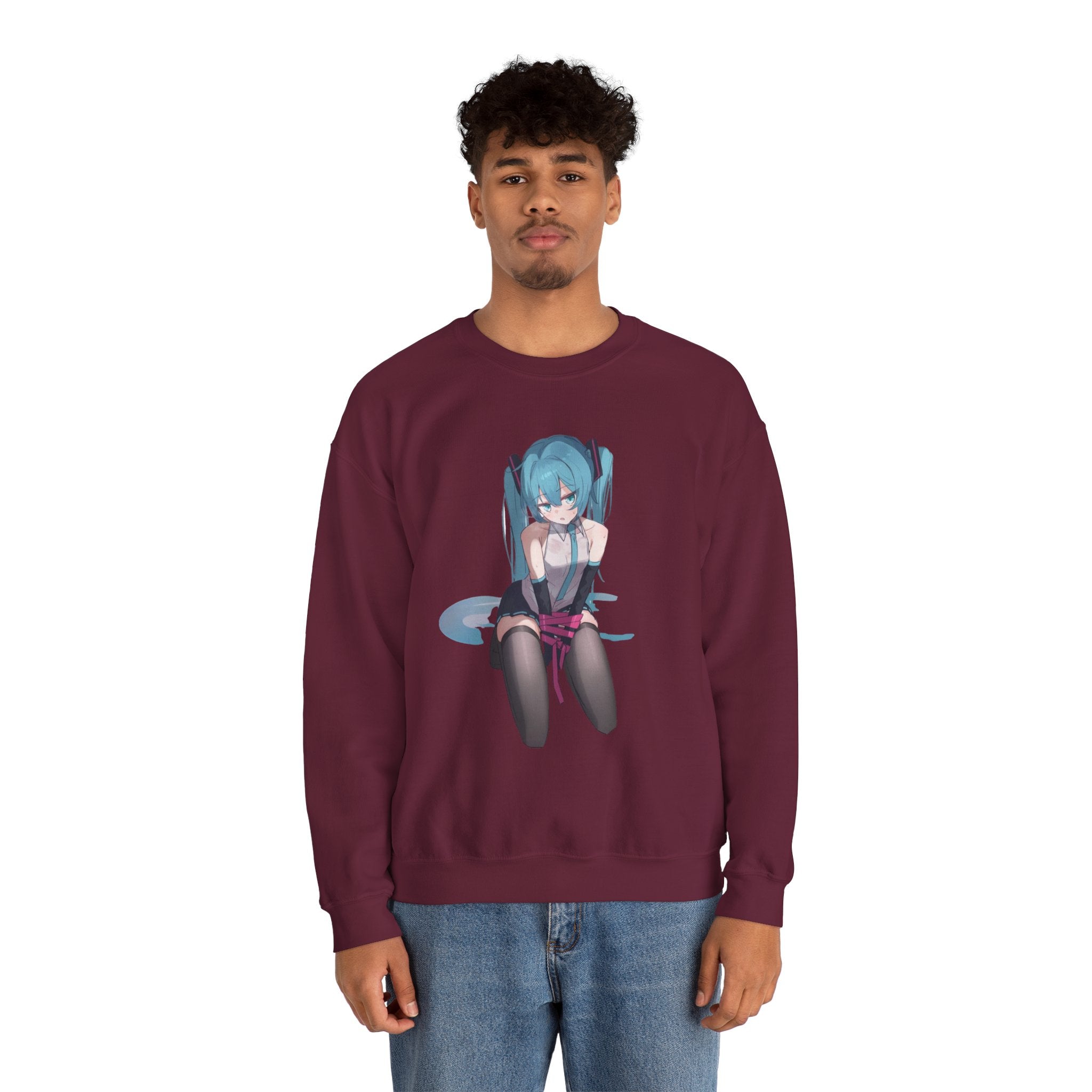 Hatsune Miku Bound Cute Anime Unisex Heavy Blend™ Crewneck Sweatshirt
