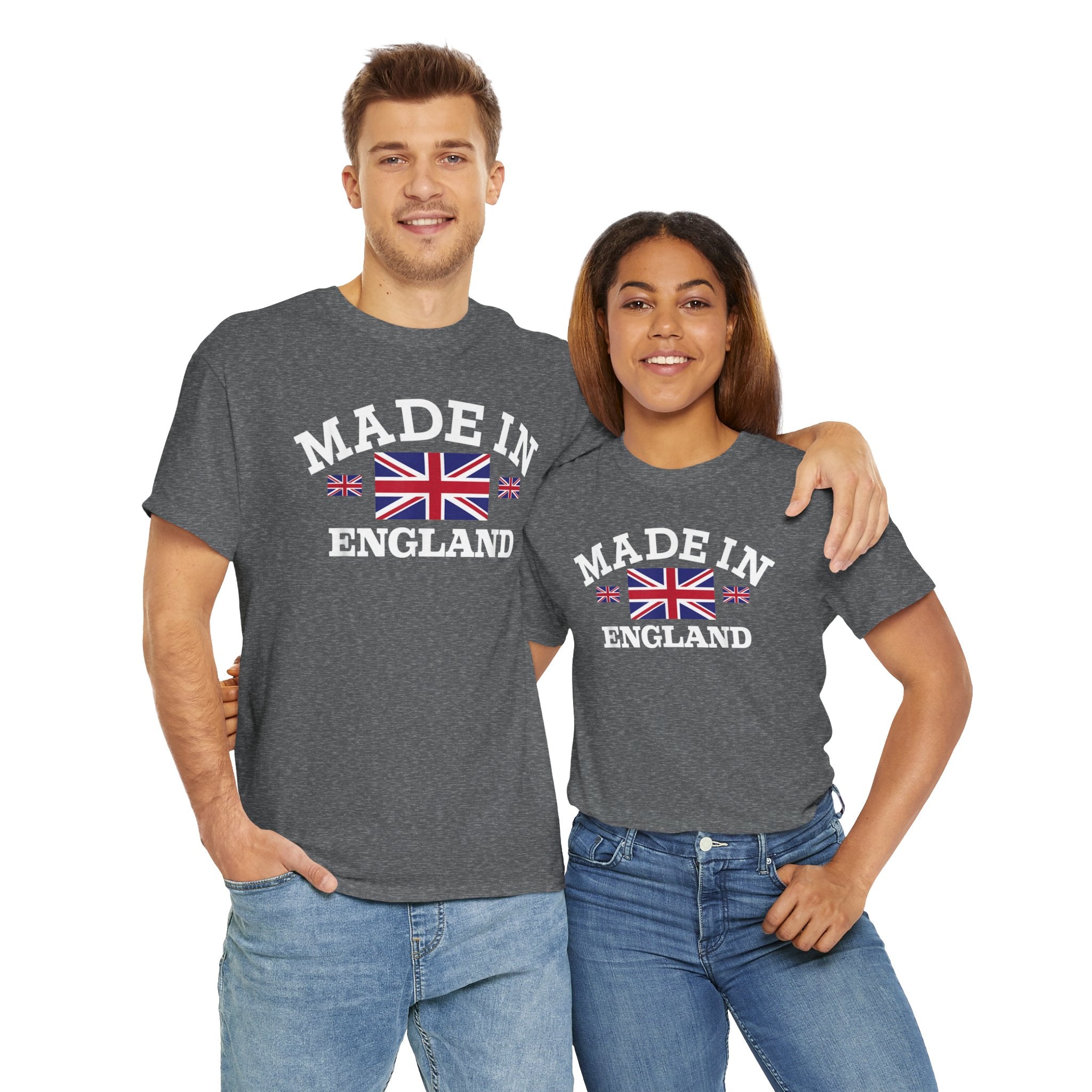 Made in England British Flag Union Jack Unisex Heavy Cotton Tee