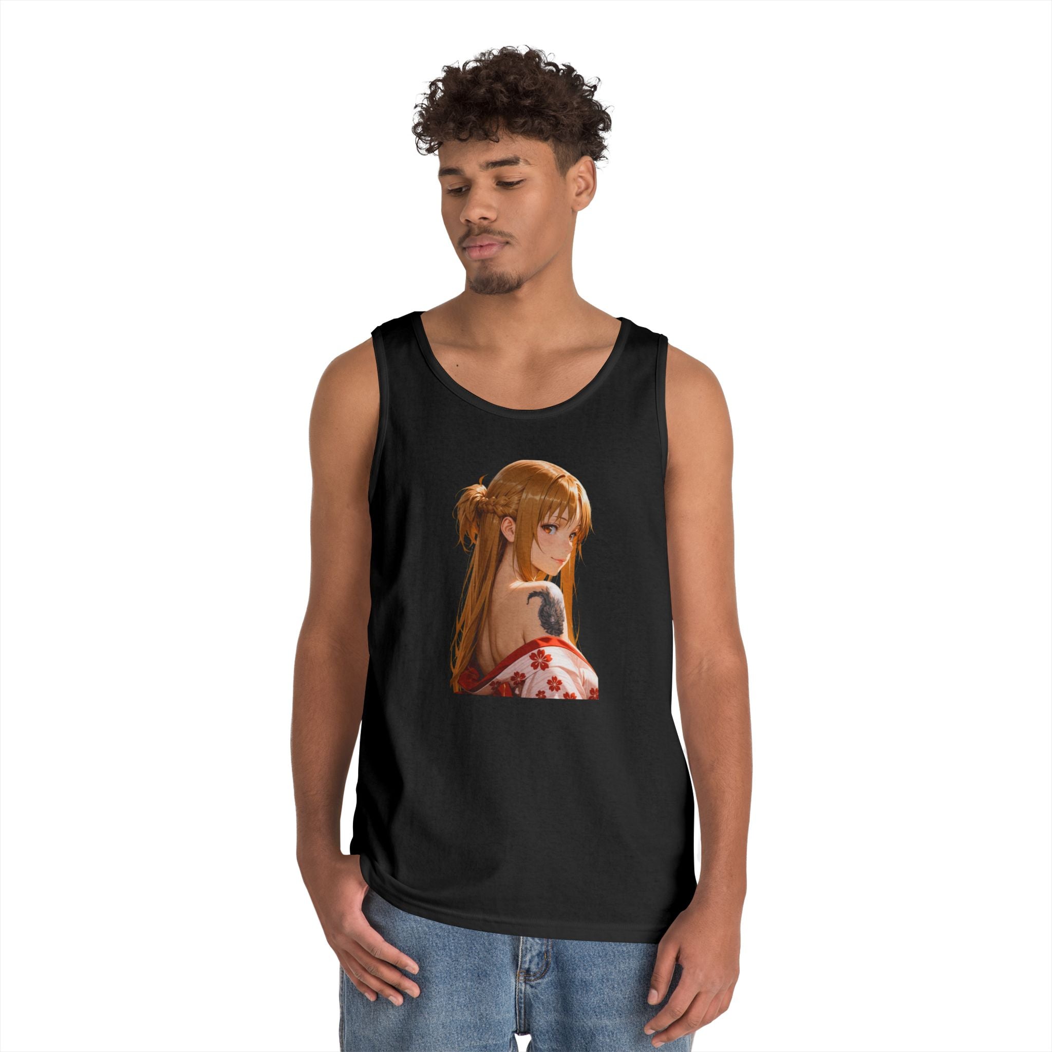 Asuna Kimono Tattoo Heavy Cotton Tank Top
