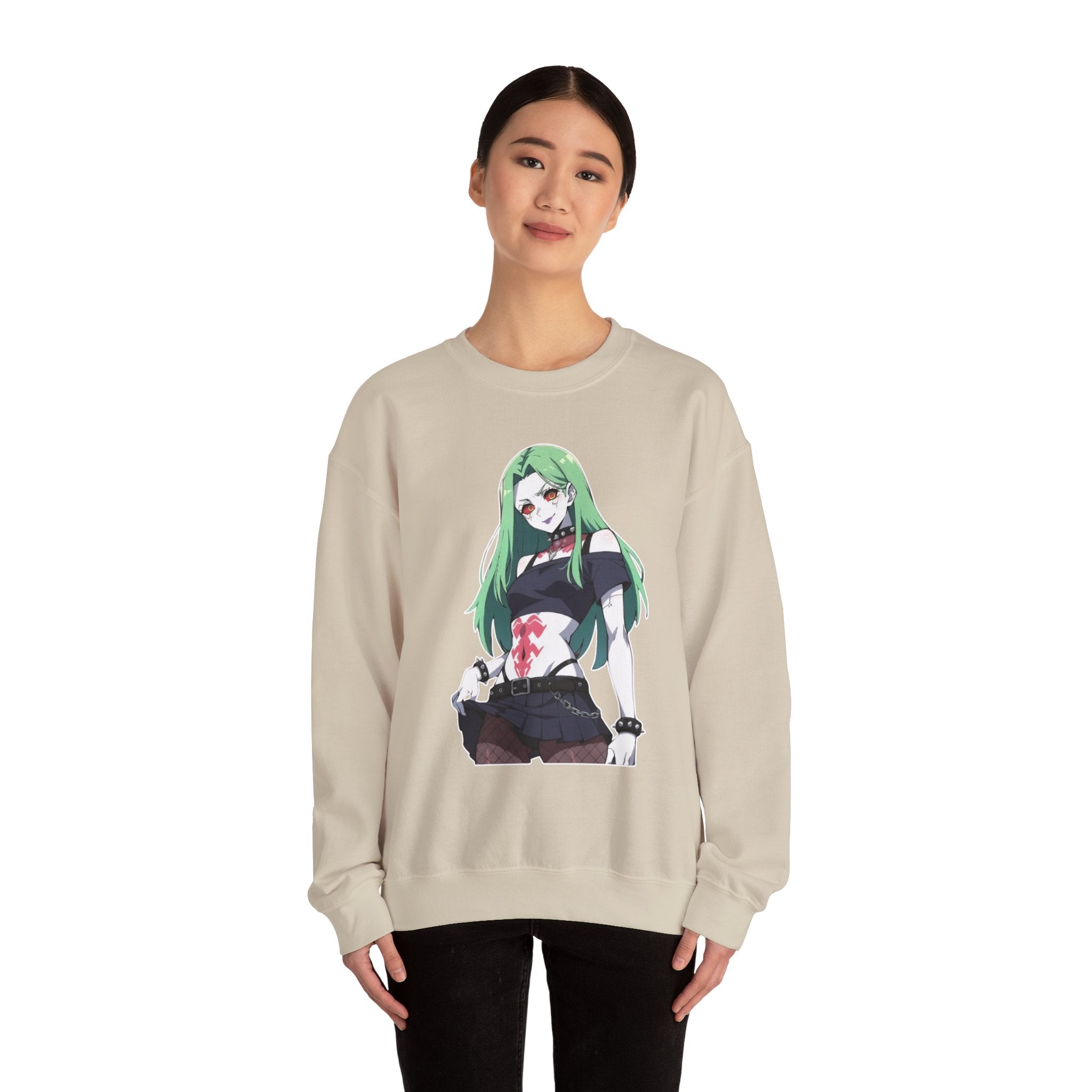 Rebecca Cyberpunk Futuristic Unisex Heavy Blend™ Crewneck Sweatshirt