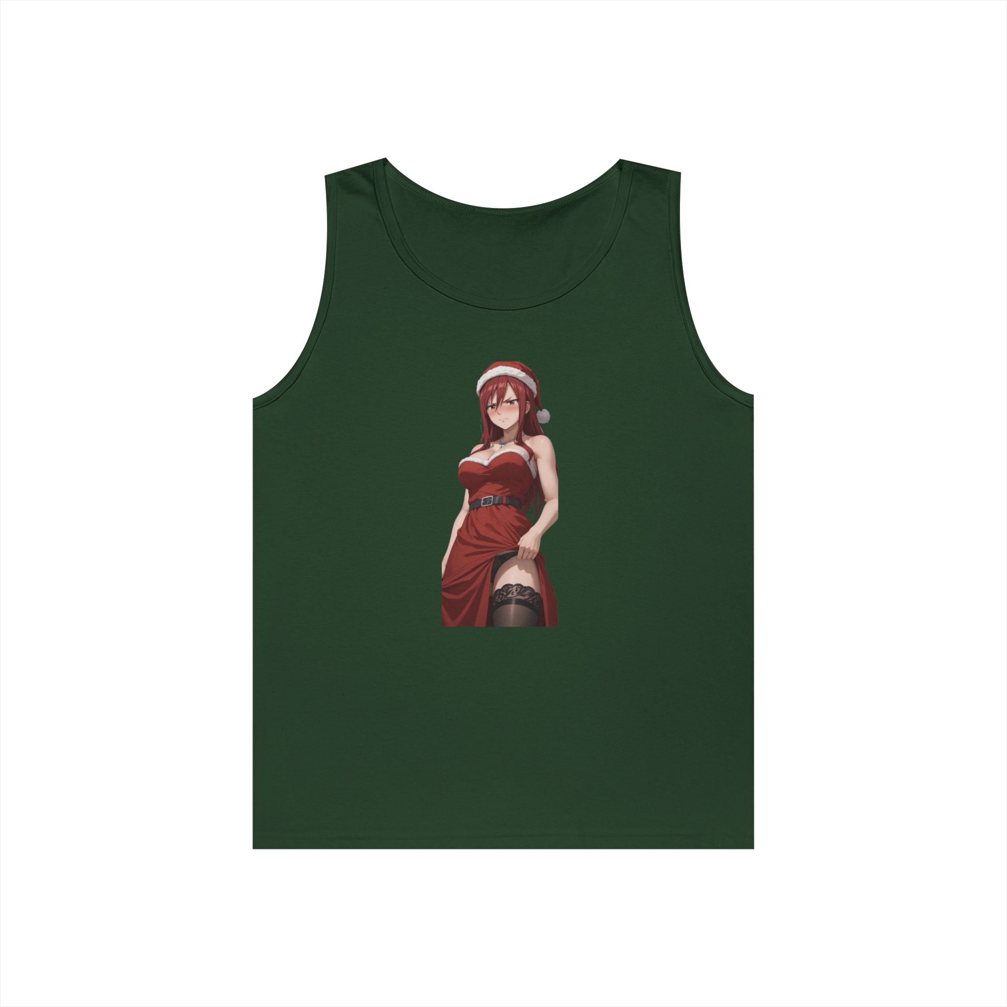 Ezra Scarlet Christmas Themed Angry Anime Heavy Cotton Tank Top