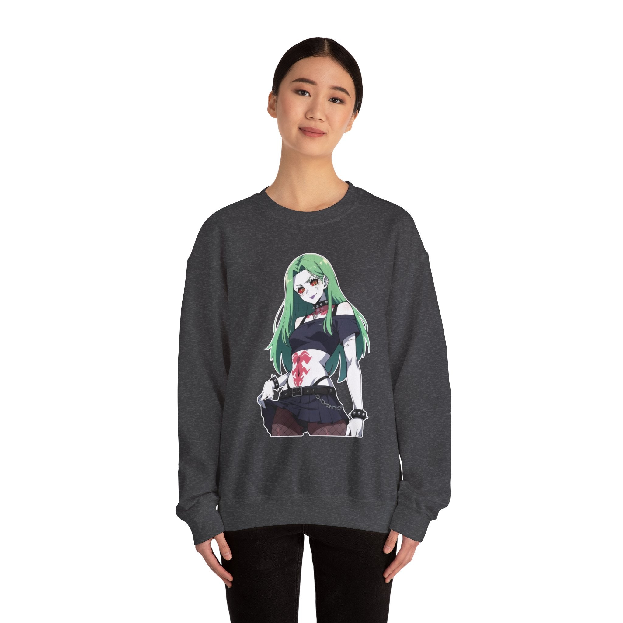 Rebecca Cyberpunk Futuristic Unisex Heavy Blend™ Crewneck Sweatshirt
