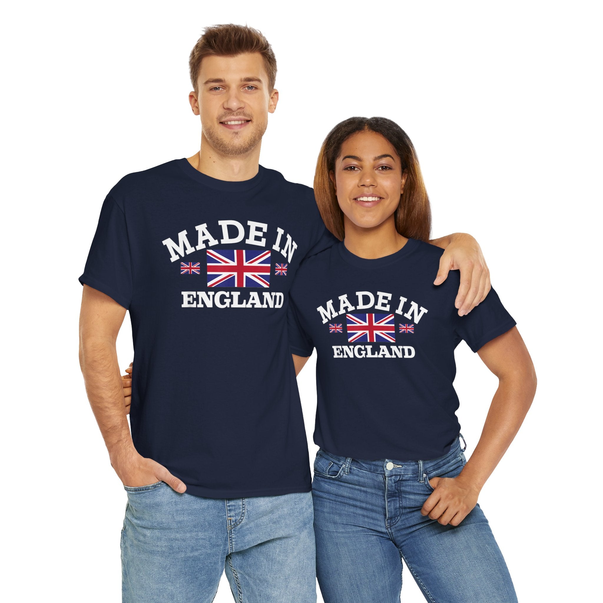 Made in England British Flag Union Jack Unisex Heavy Cotton Tee