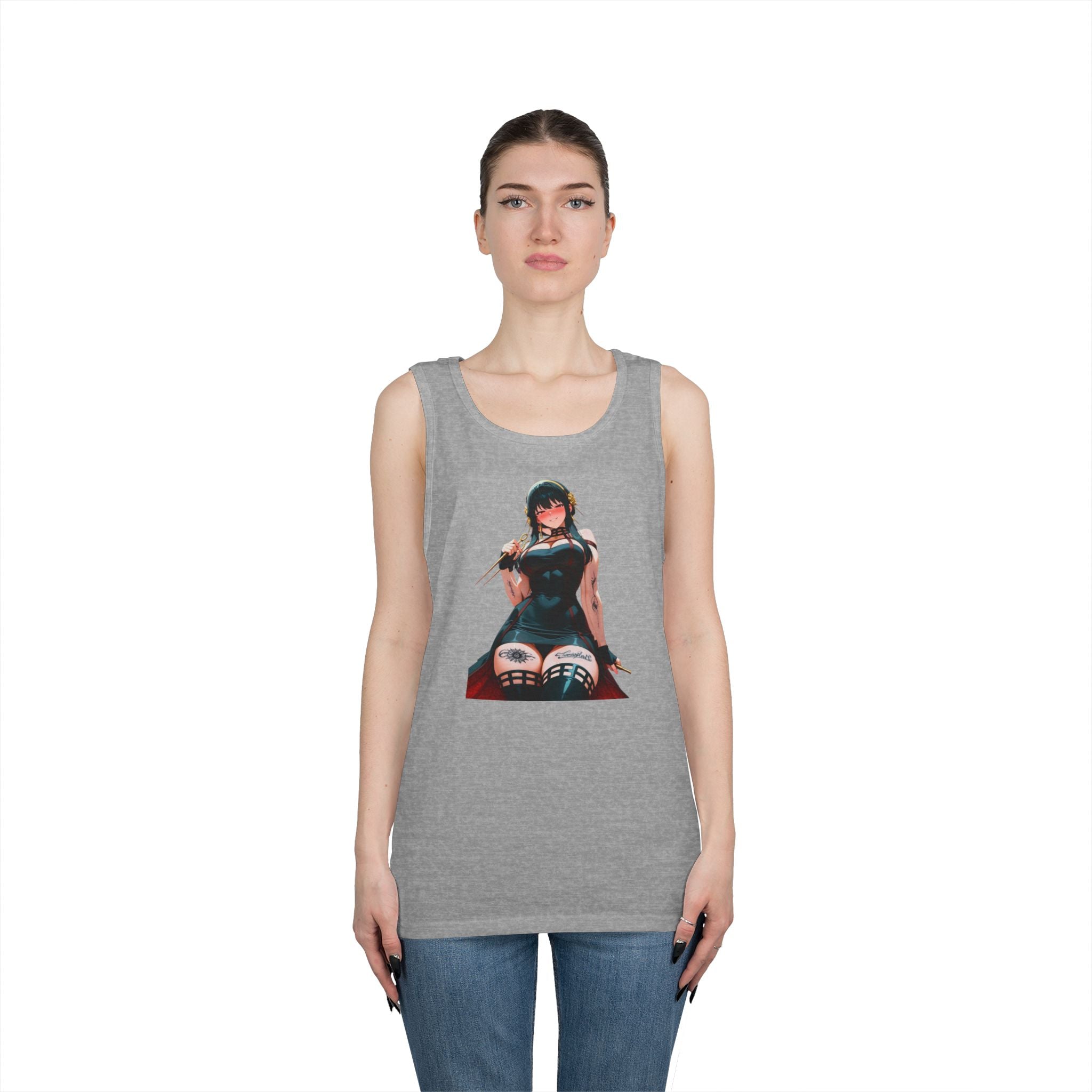 Yor Forger Assassin Gothic Tattooed Heavy Cotton Tank Top