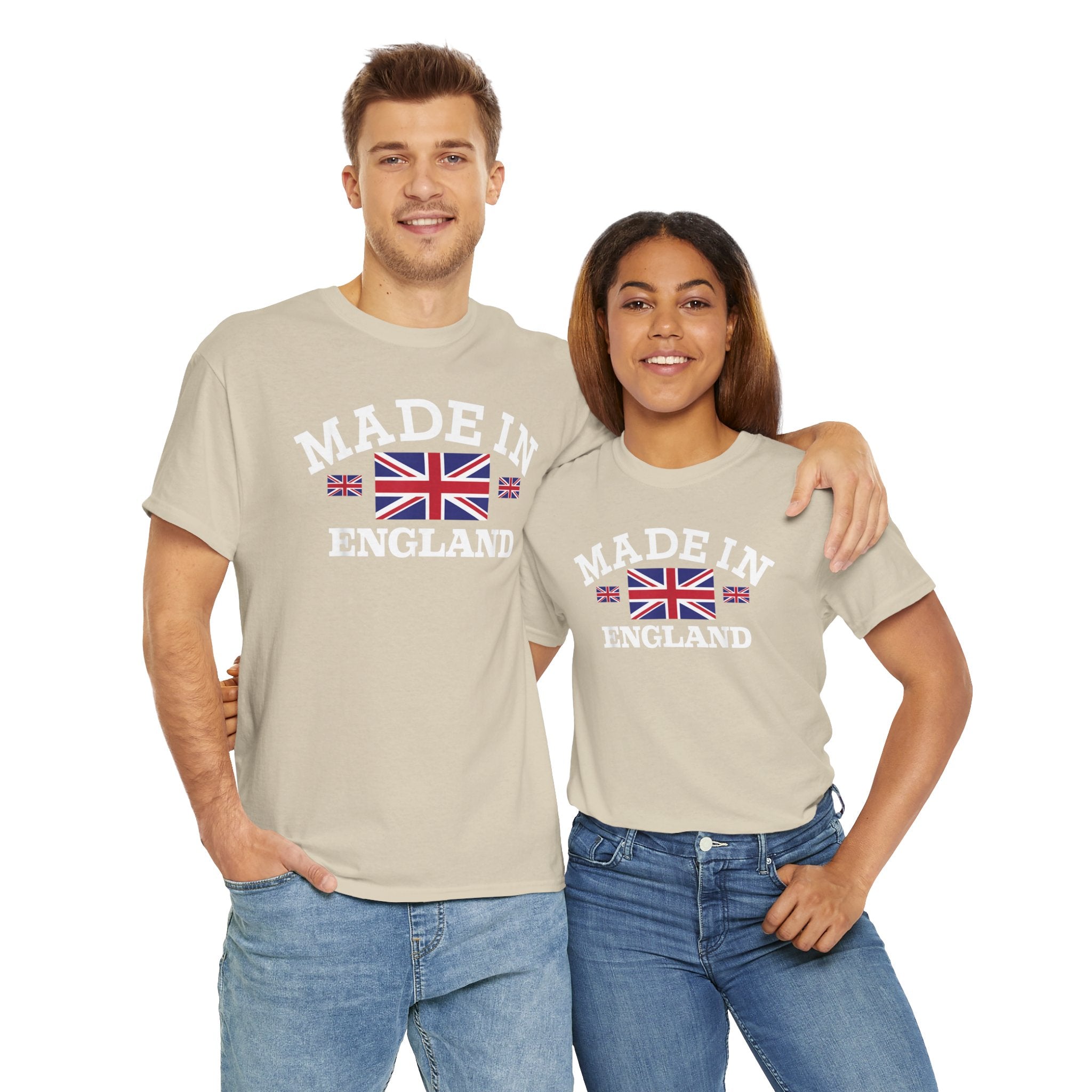 Made in England British Flag Union Jack Unisex Heavy Cotton Tee