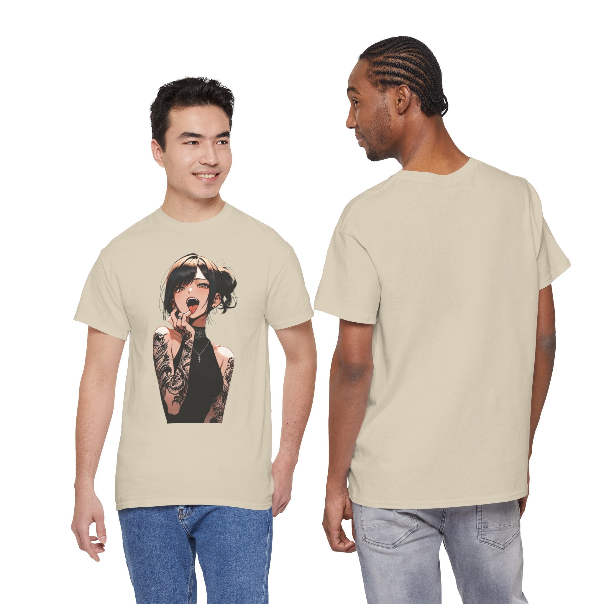 Gothic Himiko Toga Tattooed Ahegao Heavy Cotton Tee