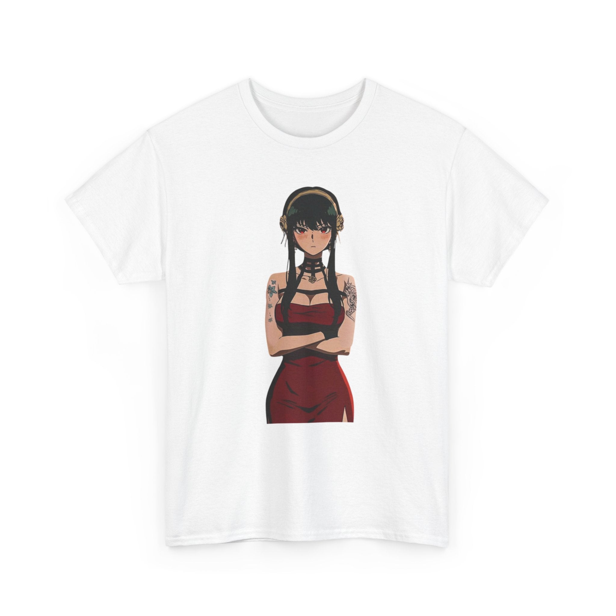 Yor Forger Elegant Tattooed Anime Unisex Heavy Cotton Tee