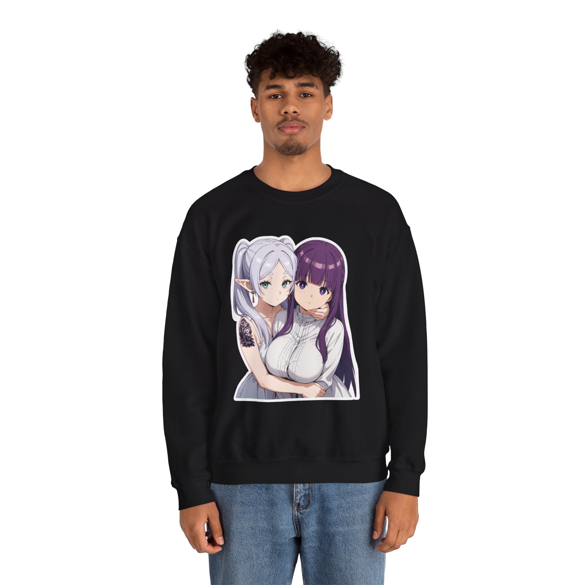 Fern x Frieren Waifu Unisex Heavy Blend™ Crewneck Sweatshirt