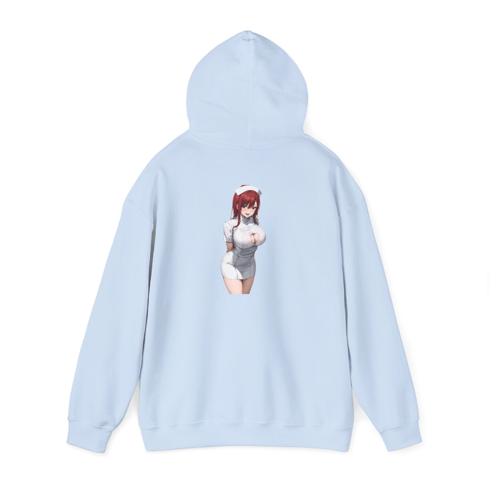 Ezra Scarlet Nurse Uniform Anime Unisex Heavy Blend™ Hooded Sweatshirt