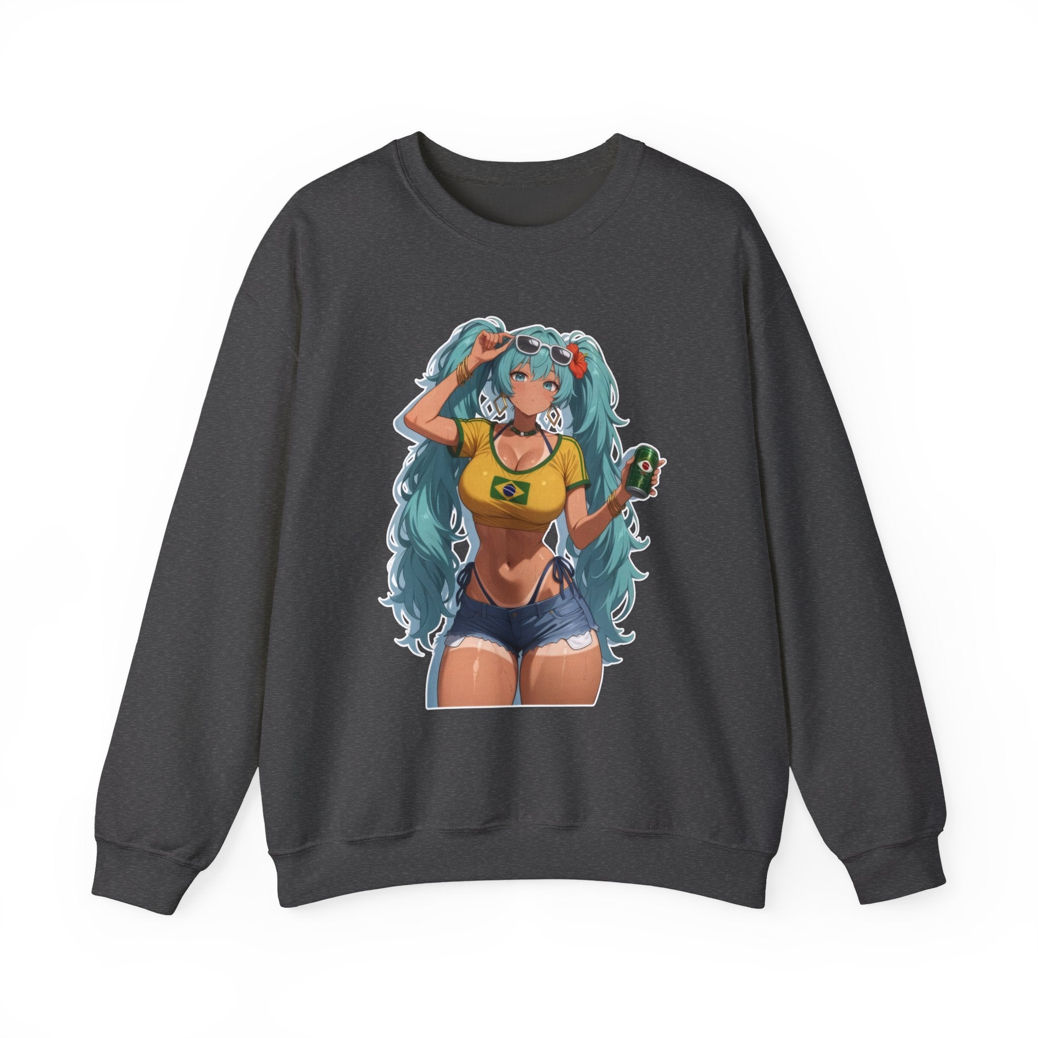 Hatsune Miku Brazil Girl Unisex Heavy Blend™ Crewneck Sweatshirt