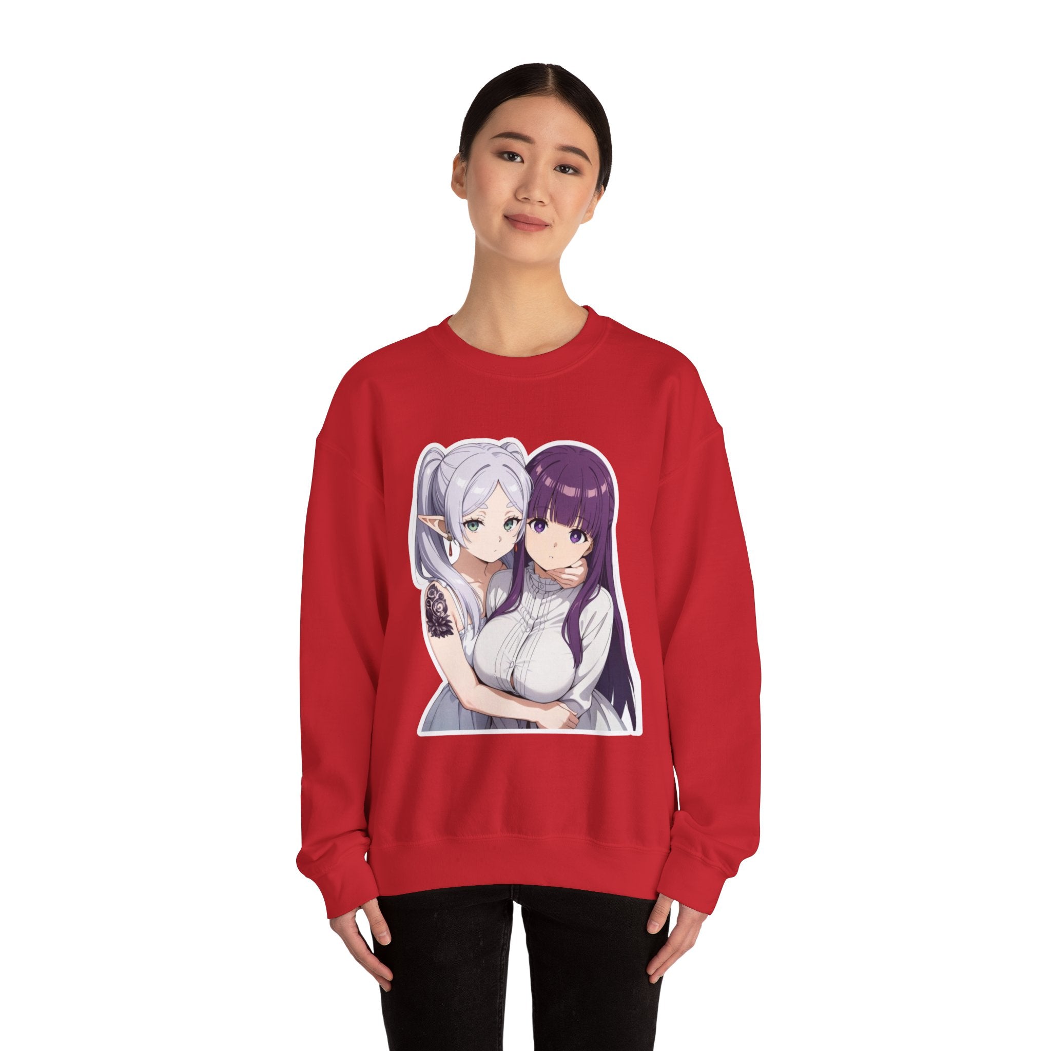 Fern x Frieren Waifu Unisex Heavy Blend™ Crewneck Sweatshirt