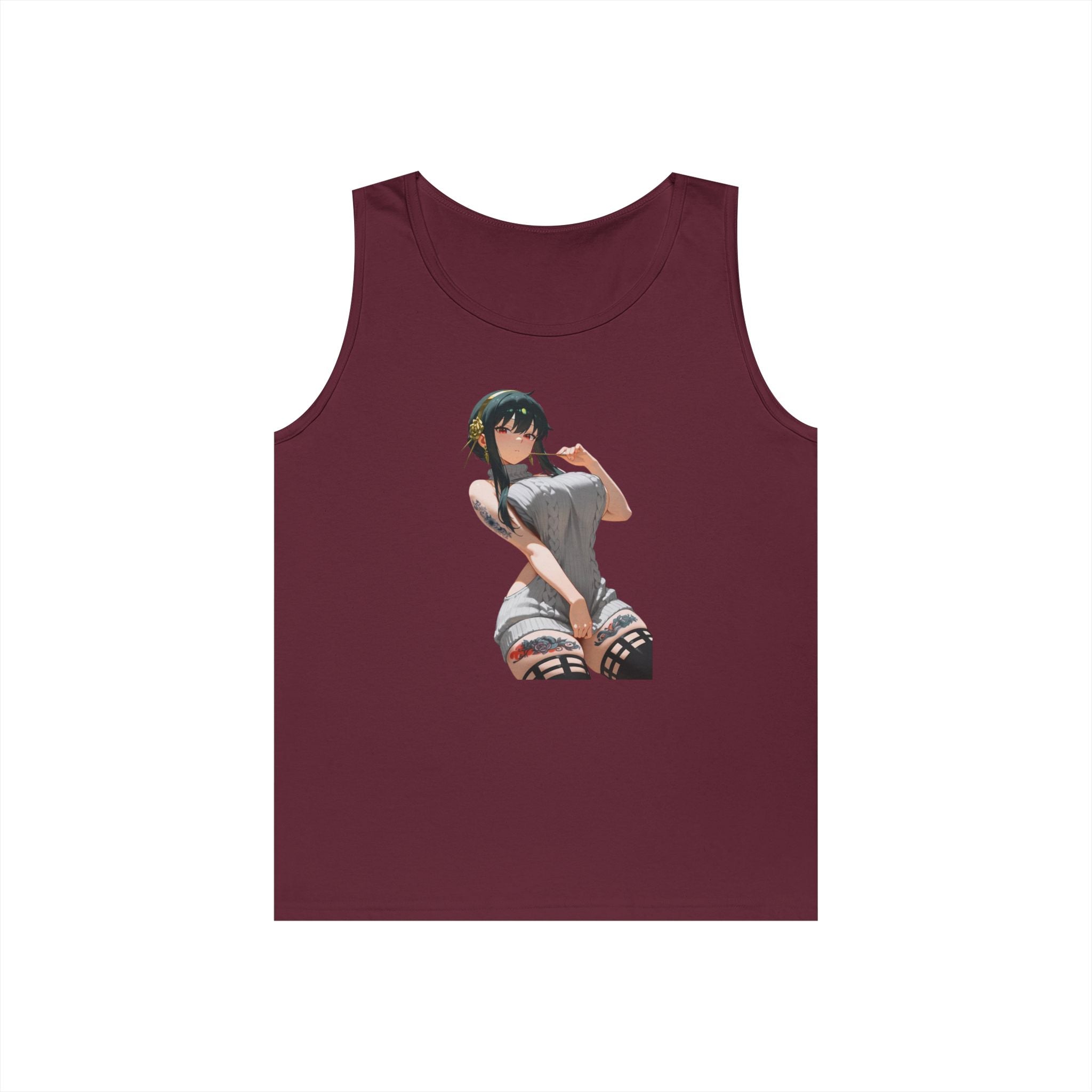 Yor Forger Sexy Tattooed Anime Heavy Cotton Tank Top