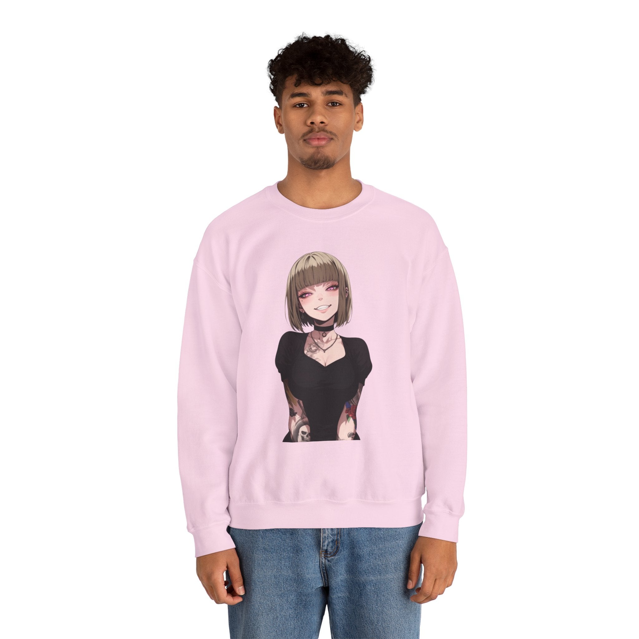 Sexy Style Himiko Toga Skull Tattooed Unisex Heavy Blend™ Crewneck Sweatshirt