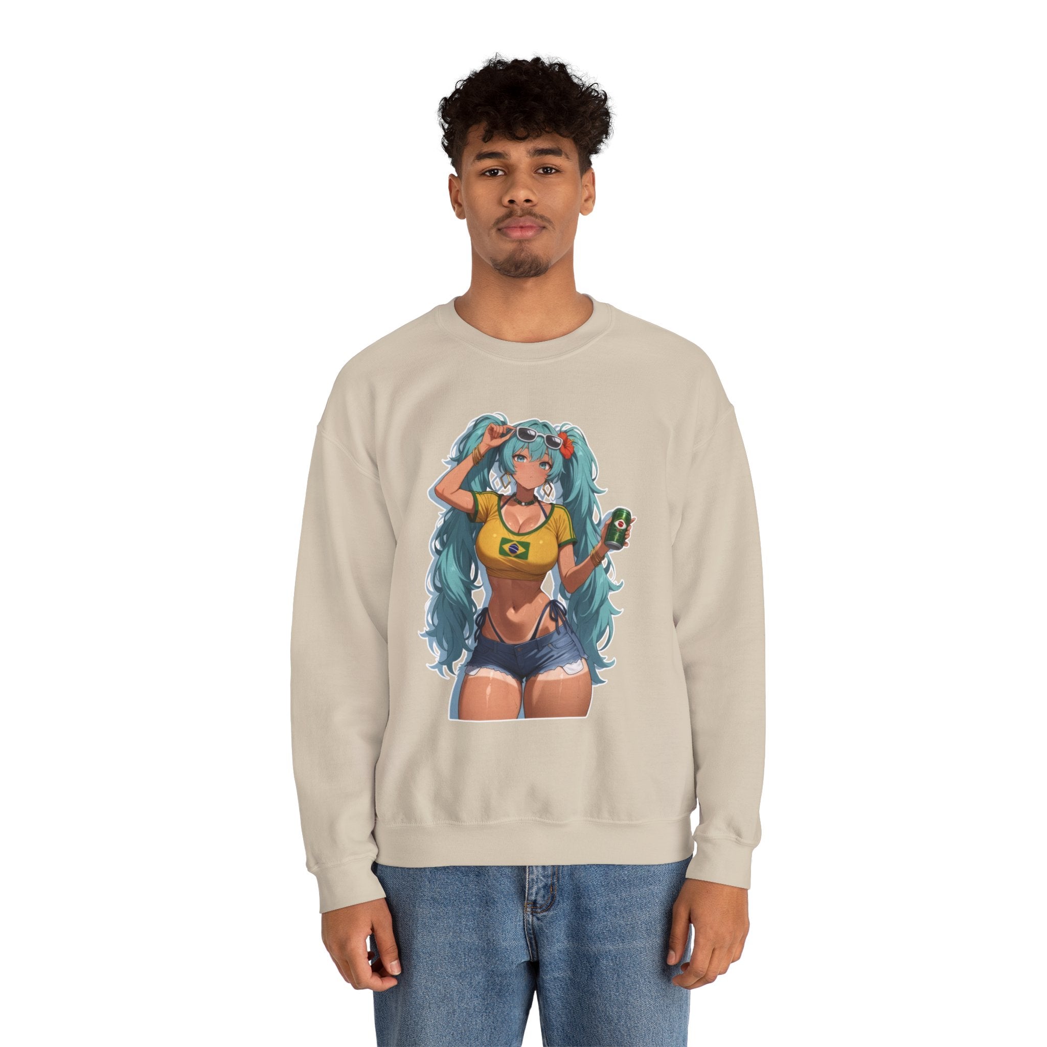 Hatsune Miku Brazil Girl Unisex Heavy Blend™ Crewneck Sweatshirt
