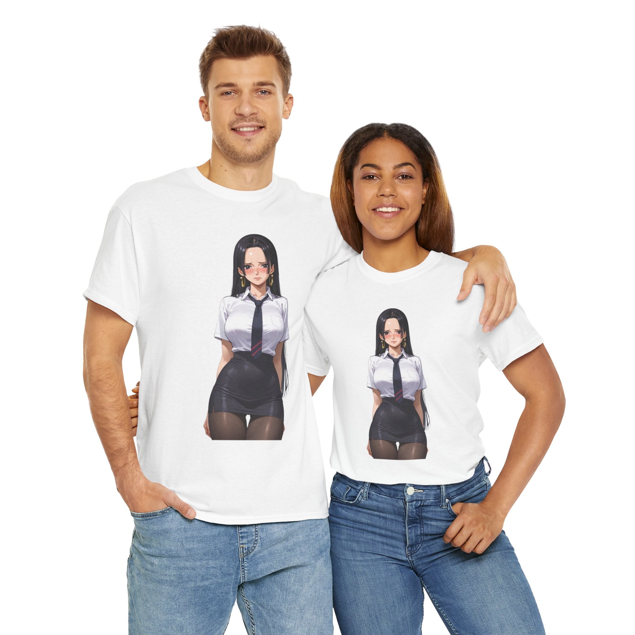 Nico Robin Office Lady Blushing Unisex Heavy Cotton Tee