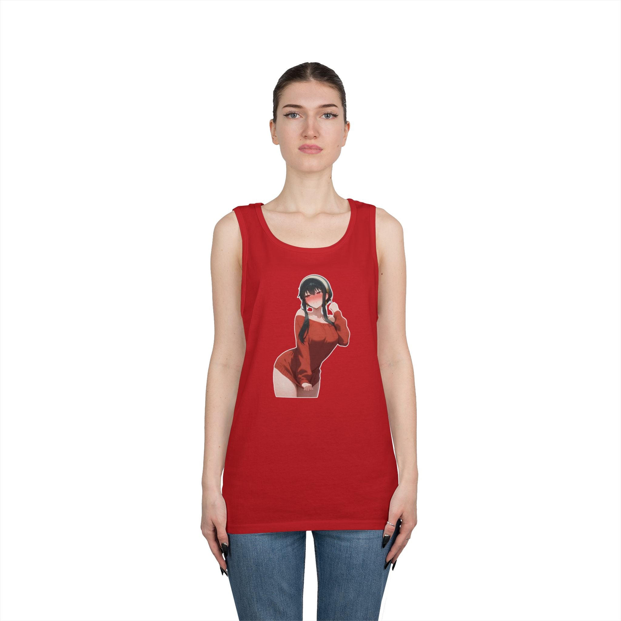 Yor Forger Blushing Waifu Heavy Cotton Tank Top
