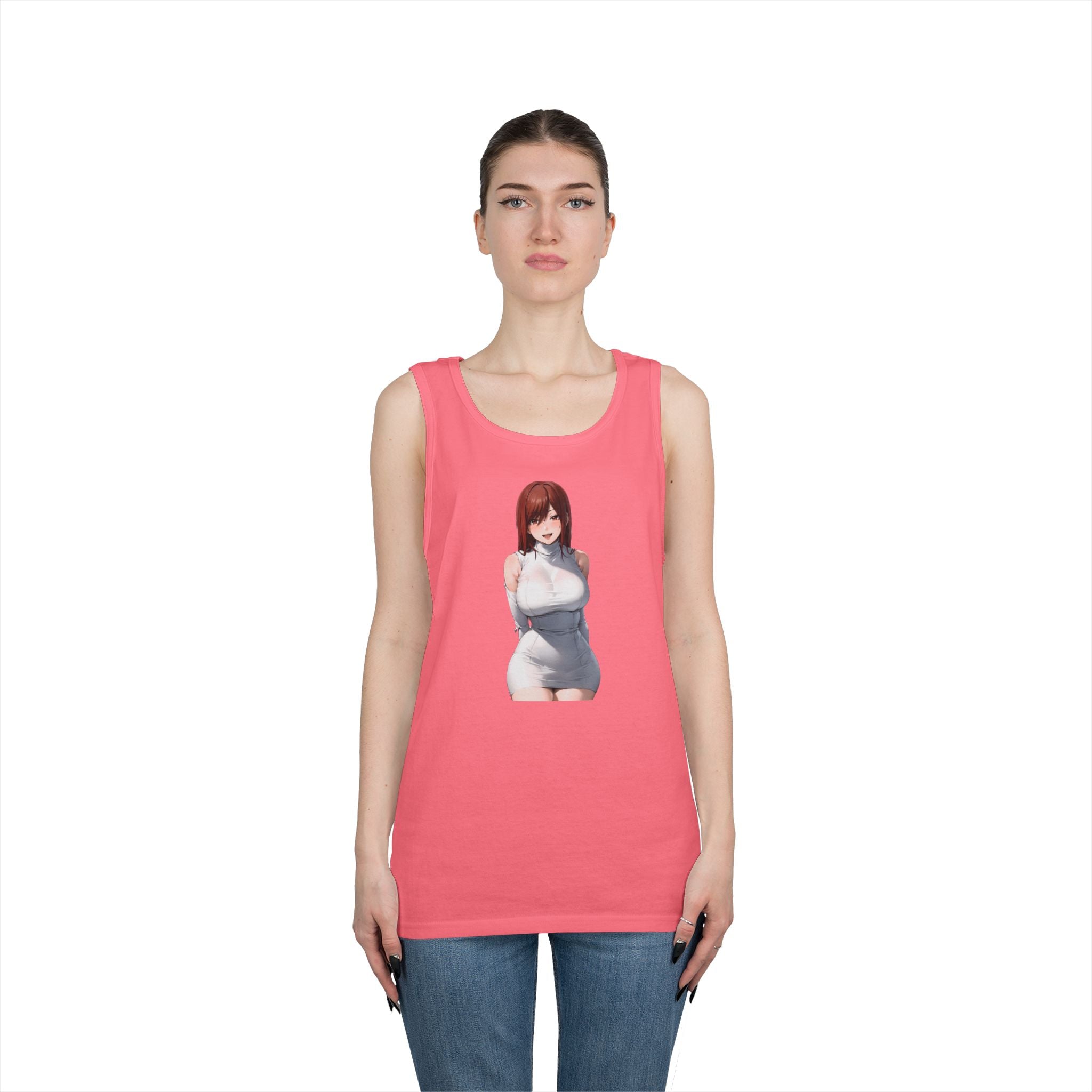 Ezra Scarlet Charming White Dress Anime Heavy Cotton Tank Top