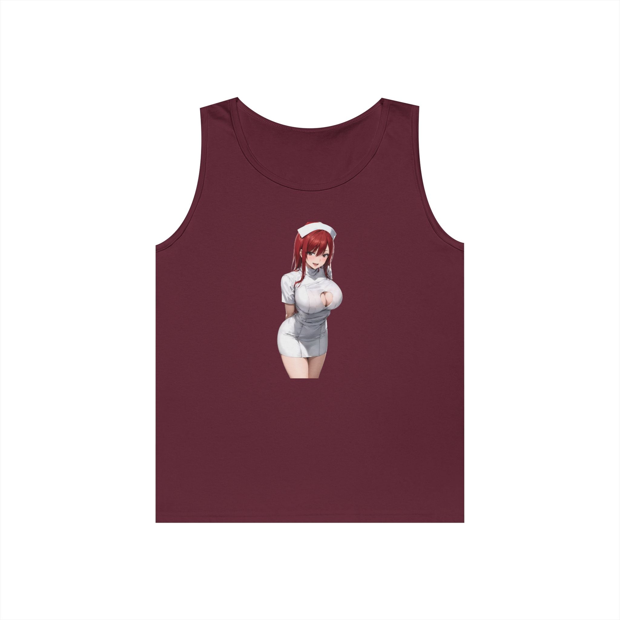 Ezra Scarlet Nurse Uniform Anime Heavy Cotton Tank Top